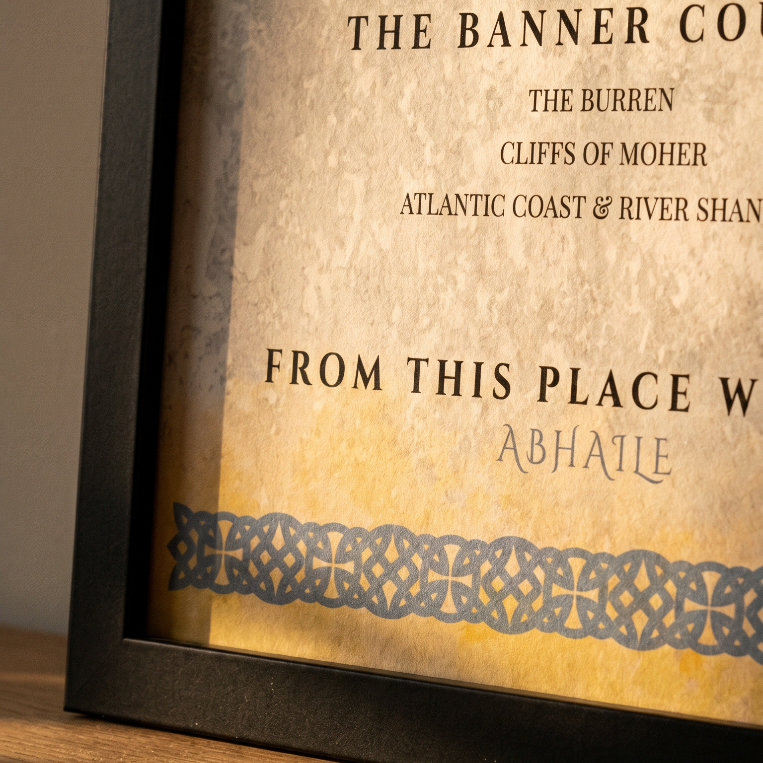 Clare Origins Celtic Motif Print (The Banner County)
