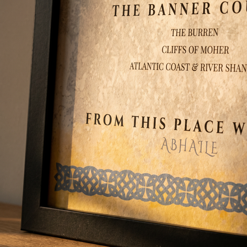 Clare Celtic Motif Print (The Banner County)