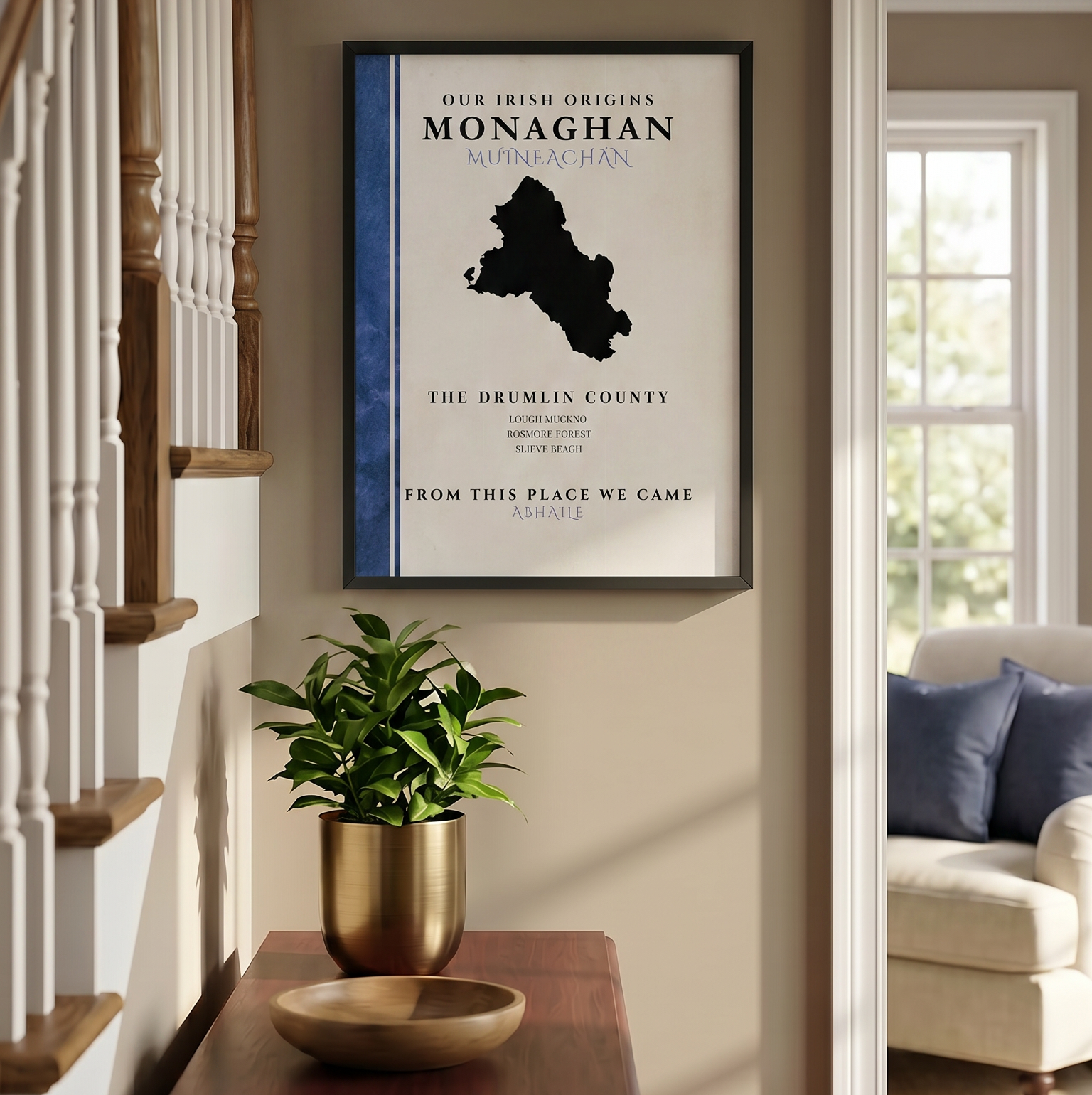 Monaghan County Colors Print (The Drumlin County)