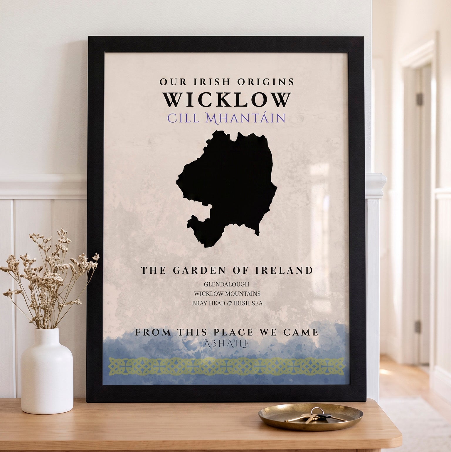 Wicklow Celtic Motif Print (The Garden of Ireland)