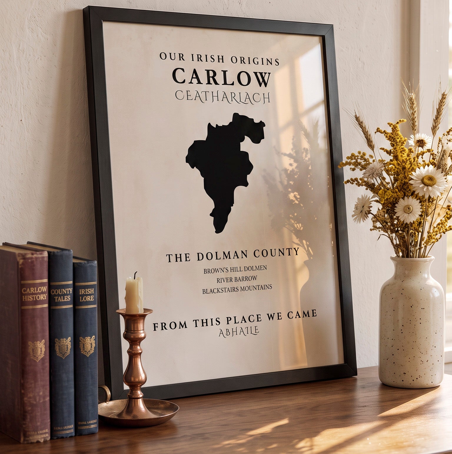 Carlow Original Print – The Dolmen County | Framed or Unframed Irish Wall Art