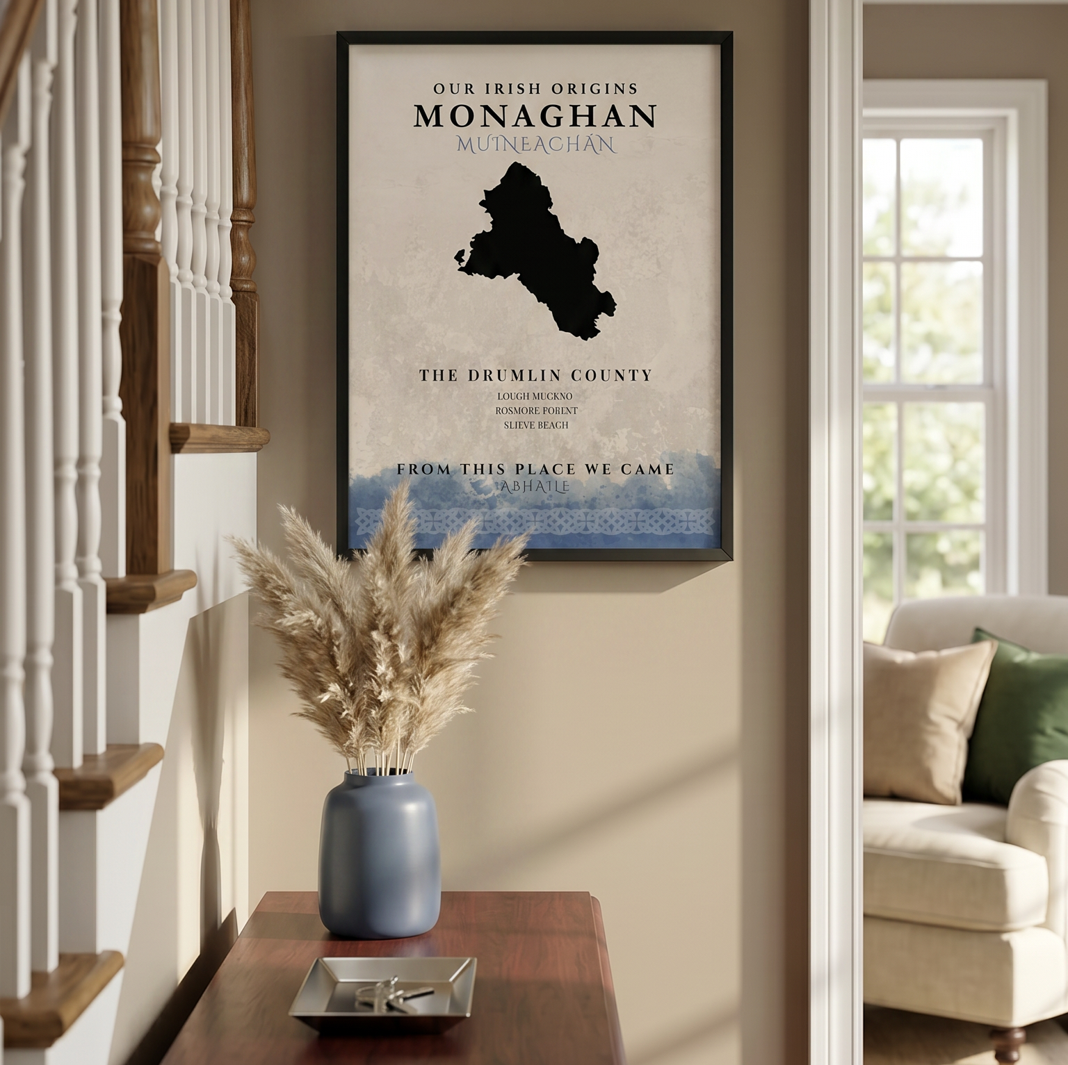 Monaghan Celtic Motif Print (The Drumlin County)