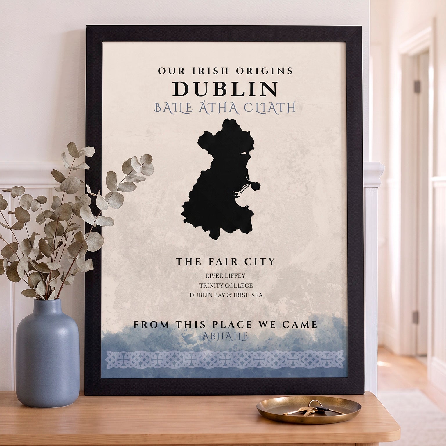 Dublin Celtic Motif Print (The Fair City)