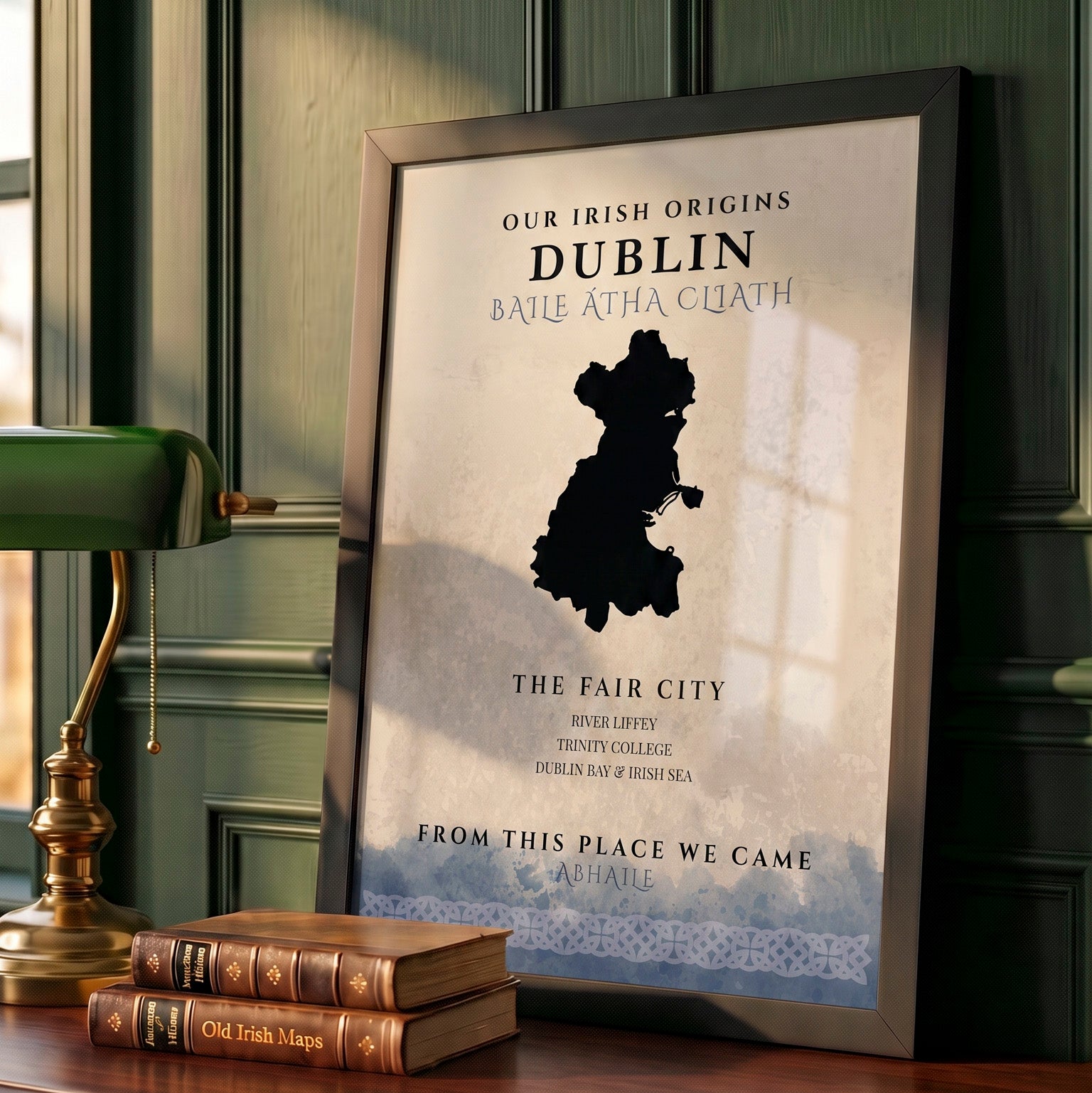 Dublin Celtic Motif Print (The Fair City)
