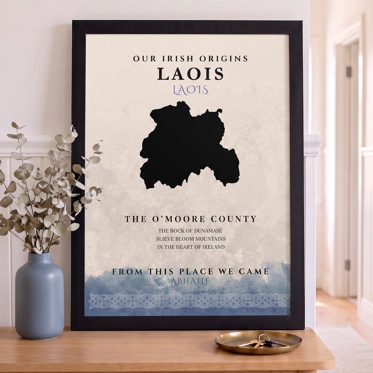 Laois Origins Celtic Motif Print (The O'Moore County)