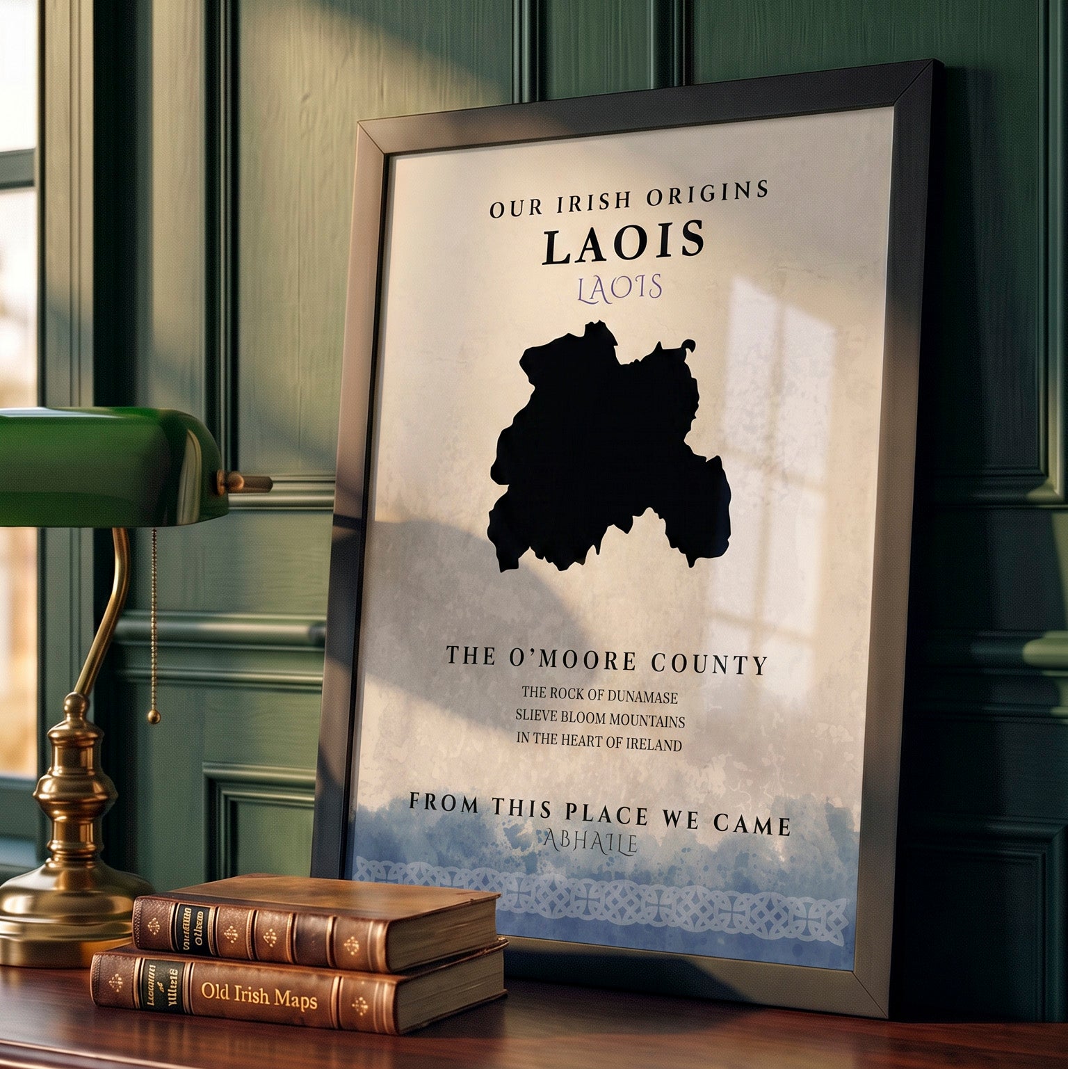 Laois Origins Celtic Motif Print (The O'Moore County)