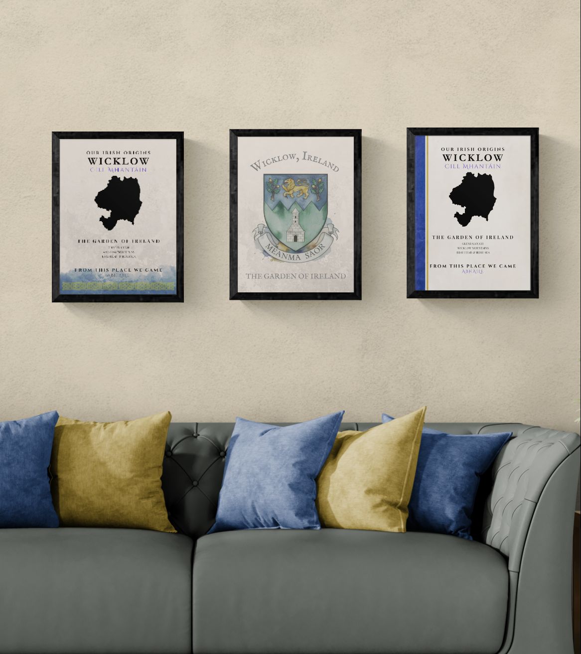 Wicklow Celtic Motif Print (The Garden of Ireland)