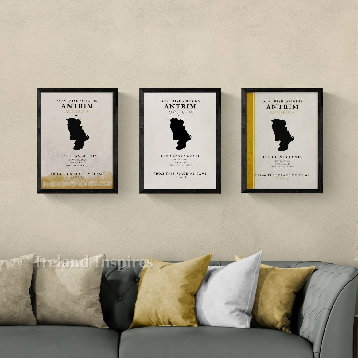 Antrim Celtic Motif Print (The Glens County)