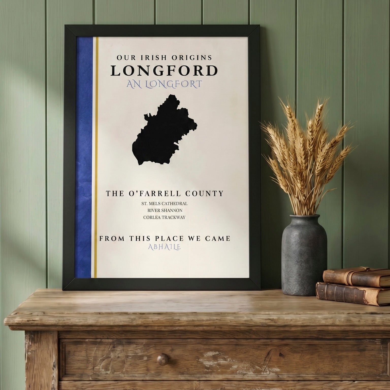 Longford Origins County Colors Print (The O'Farrell County)