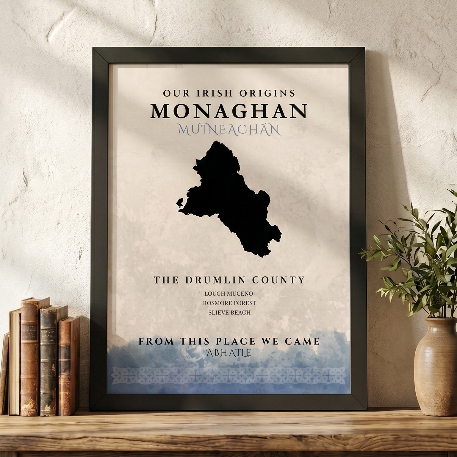 Monaghan Origins Celtic Motif Print (The Drumlin County)