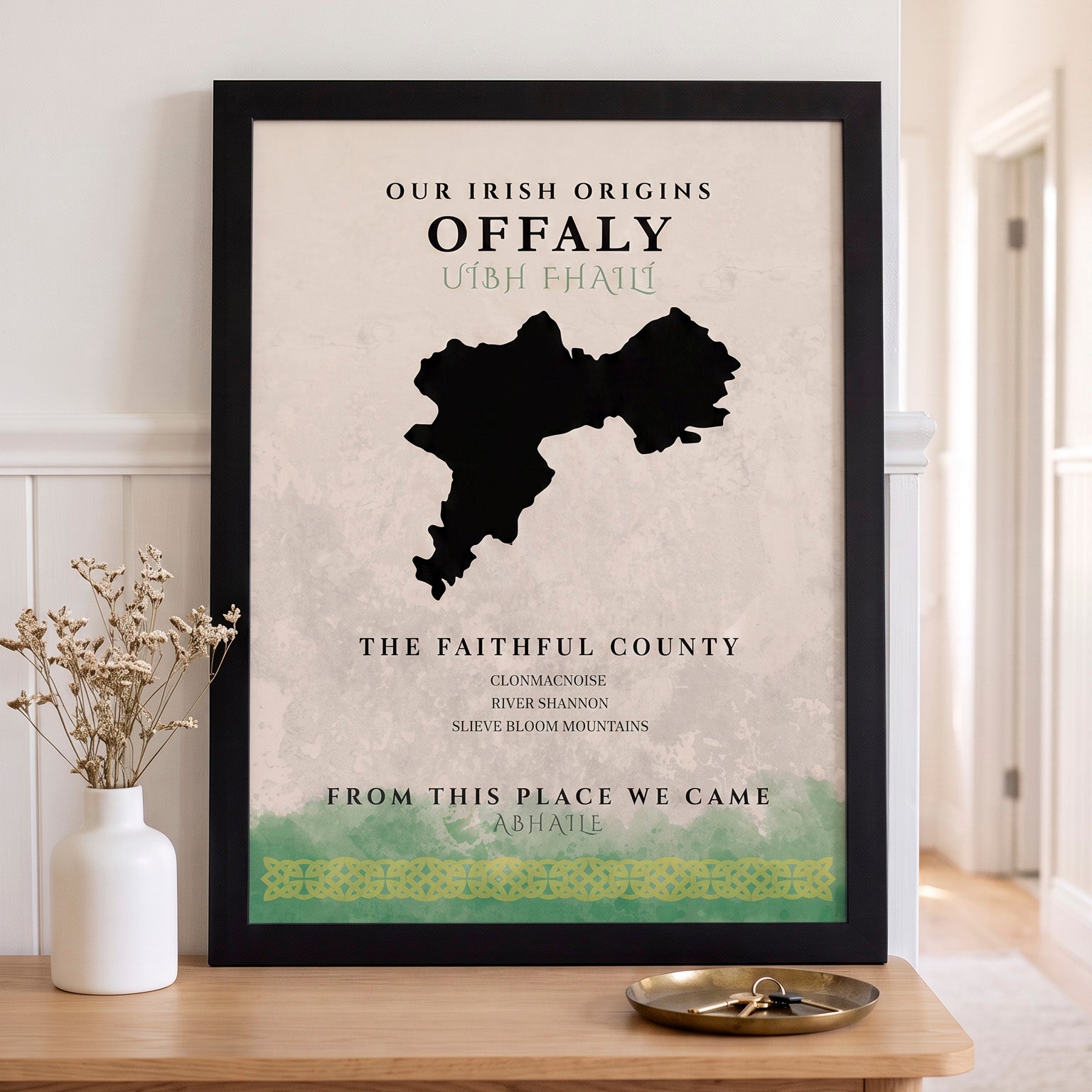 Offaly Origins Celtic Motif Print (The Faithful County)