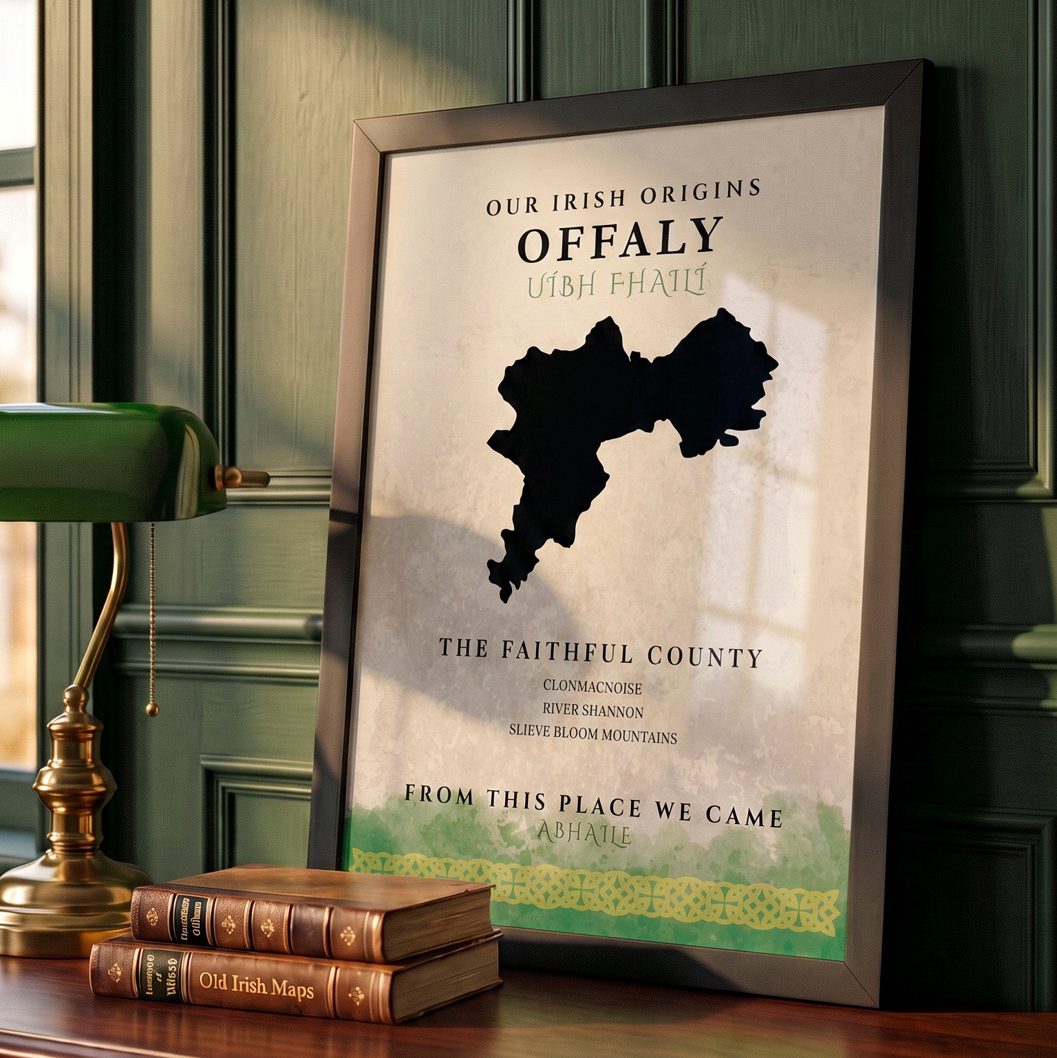 Offaly Origins Celtic Motif Print (The Faithful County)