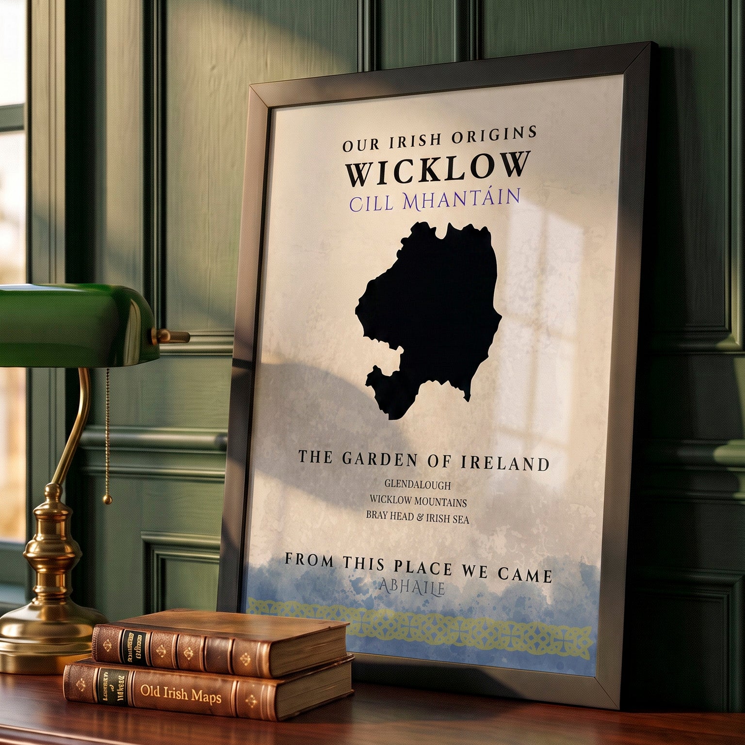 Wicklow Celtic Motif Print (The Garden of Ireland)
