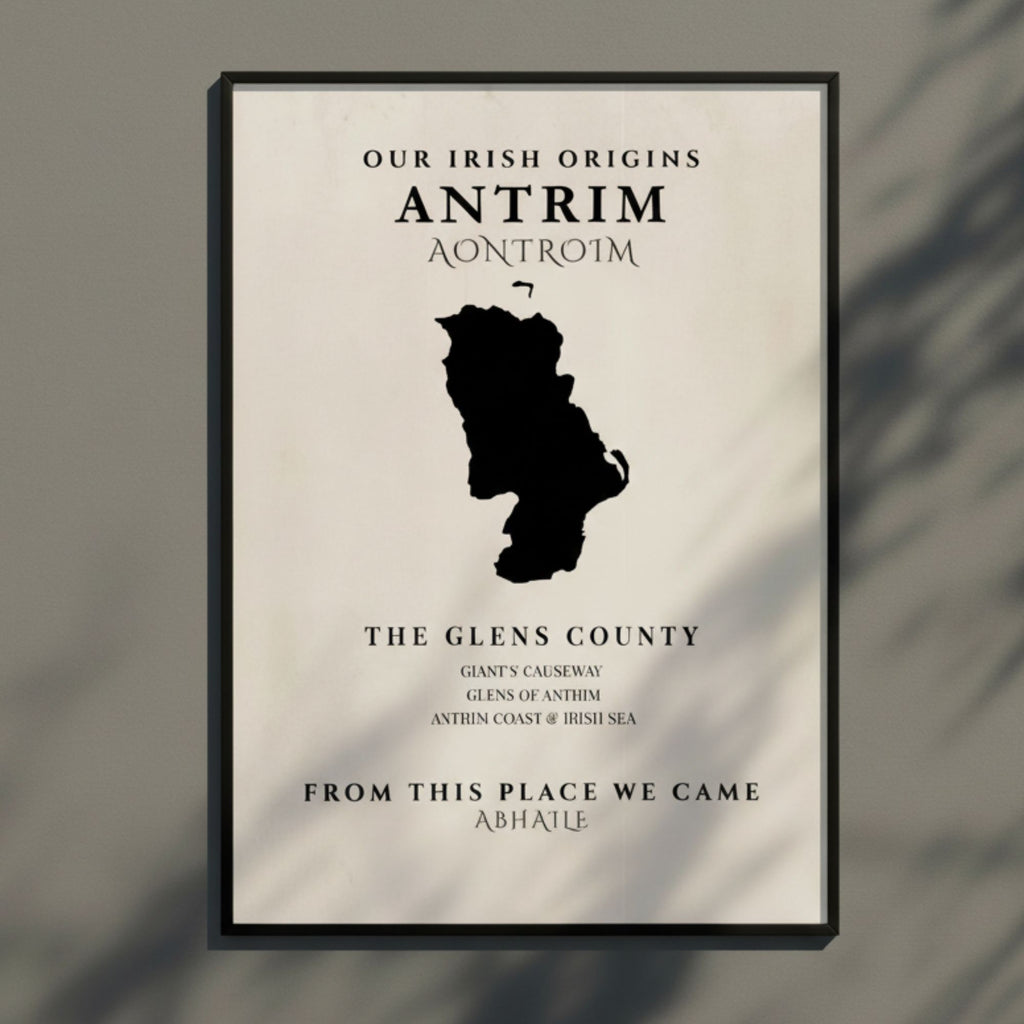 Antrim Ireland Print (The Glens County) – Irish County Wall Art Poster