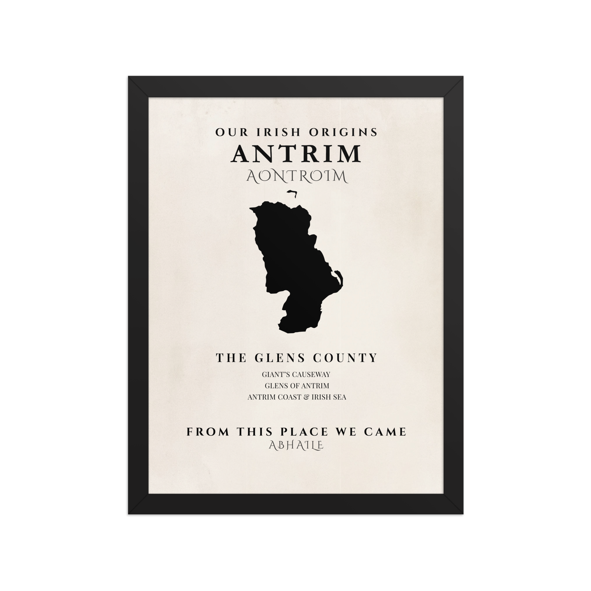 Antrim Ireland Print (The Glens County) – Irish County Wall Art Poster