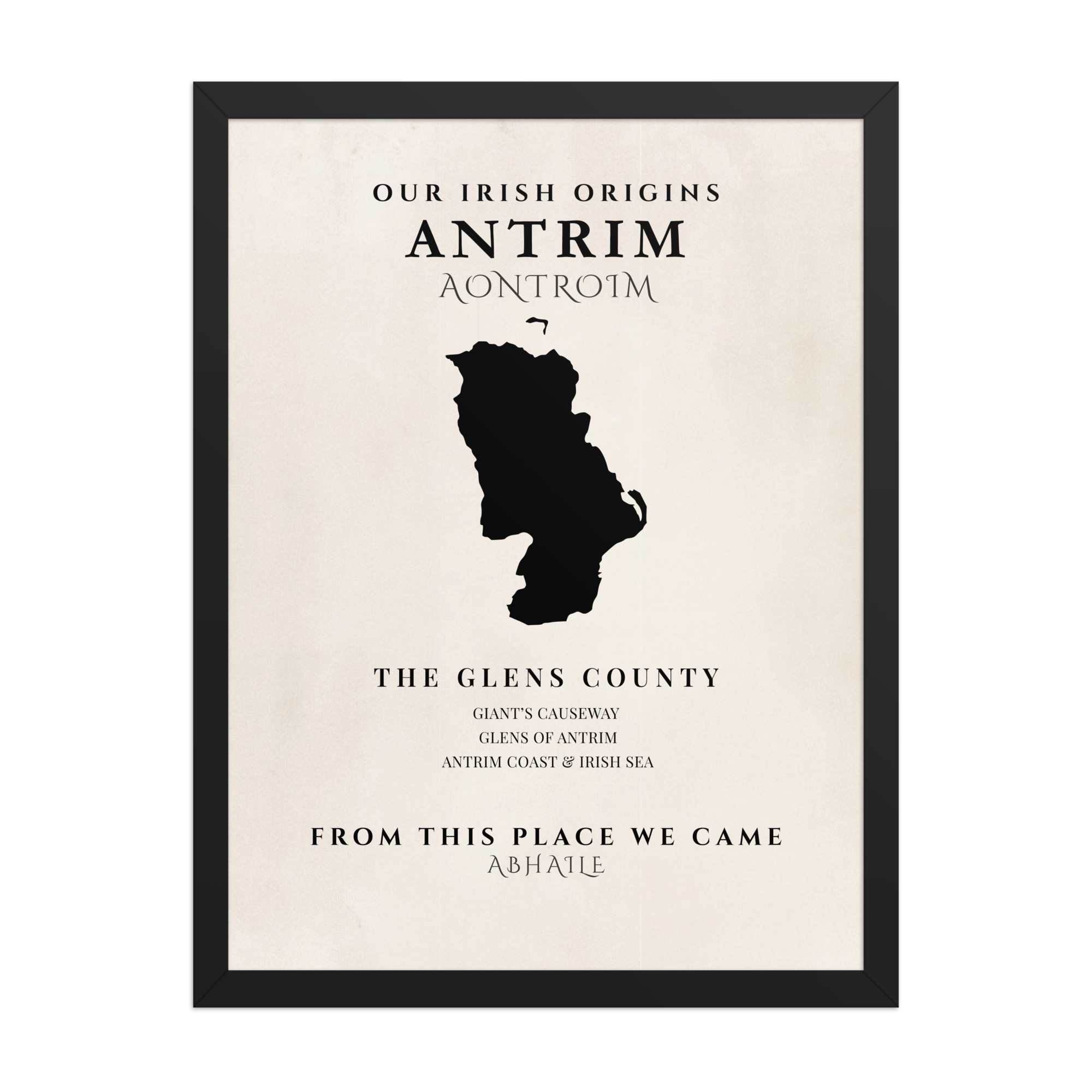Antrim Ireland Print (The Glens County) – Irish County Wall Art Poster