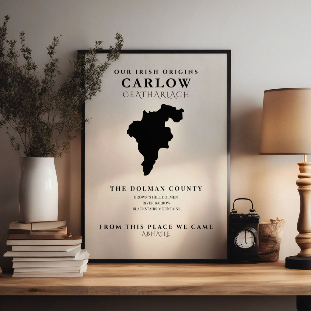 Carlow Ireland Print (The Dolman County) – Irish County Wall Art Poster