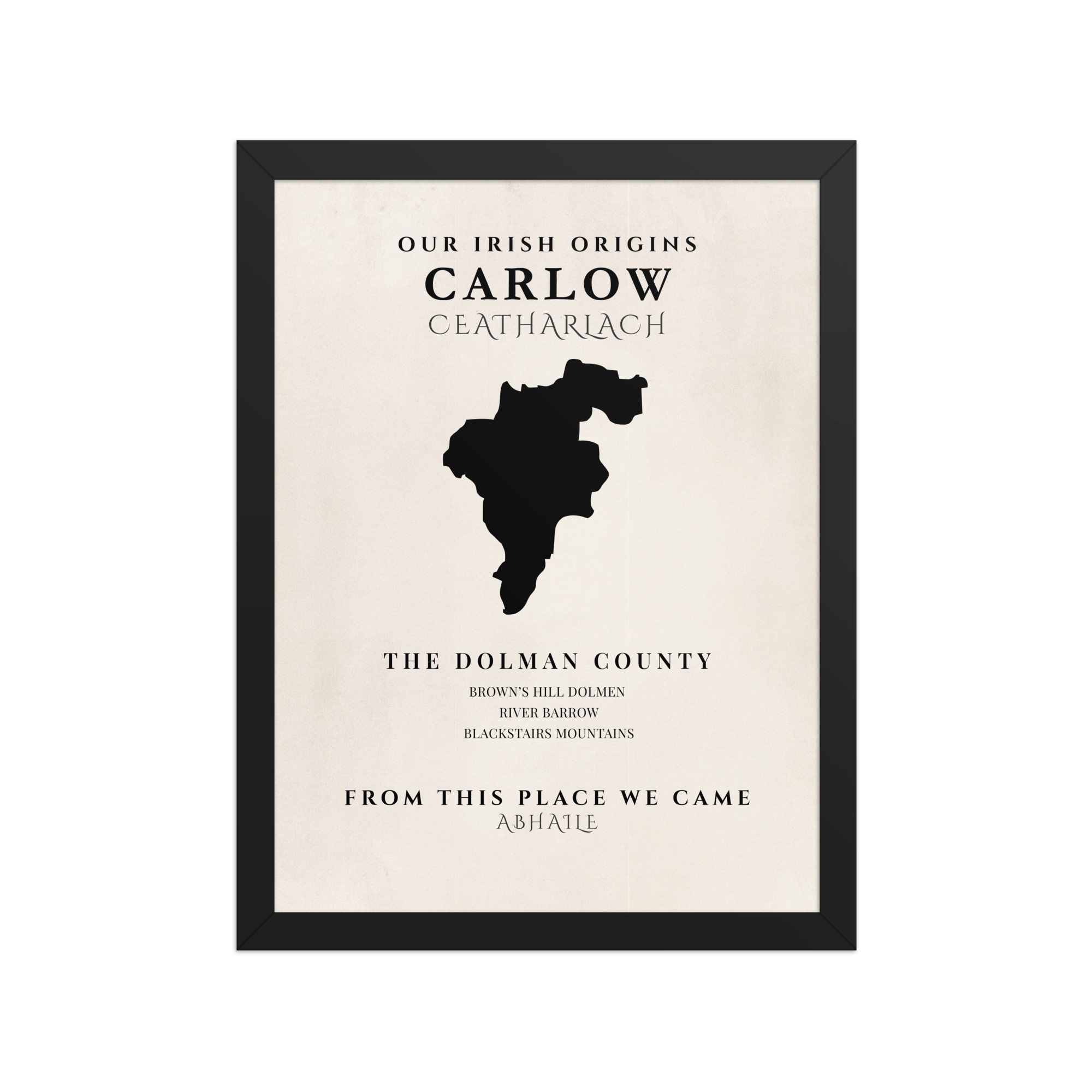 Carlow Ireland Print (The Dolman County) – Irish County Wall Art Poster