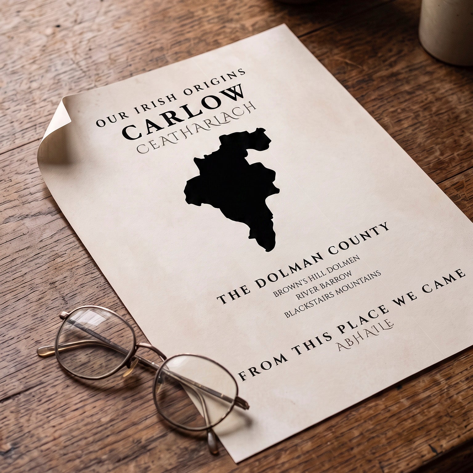 Carlow Original Print – The Dolmen County | Framed or Unframed Irish Wall Art