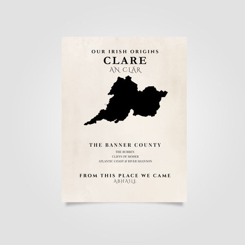Clare Origins Print (The Banner County) – Original