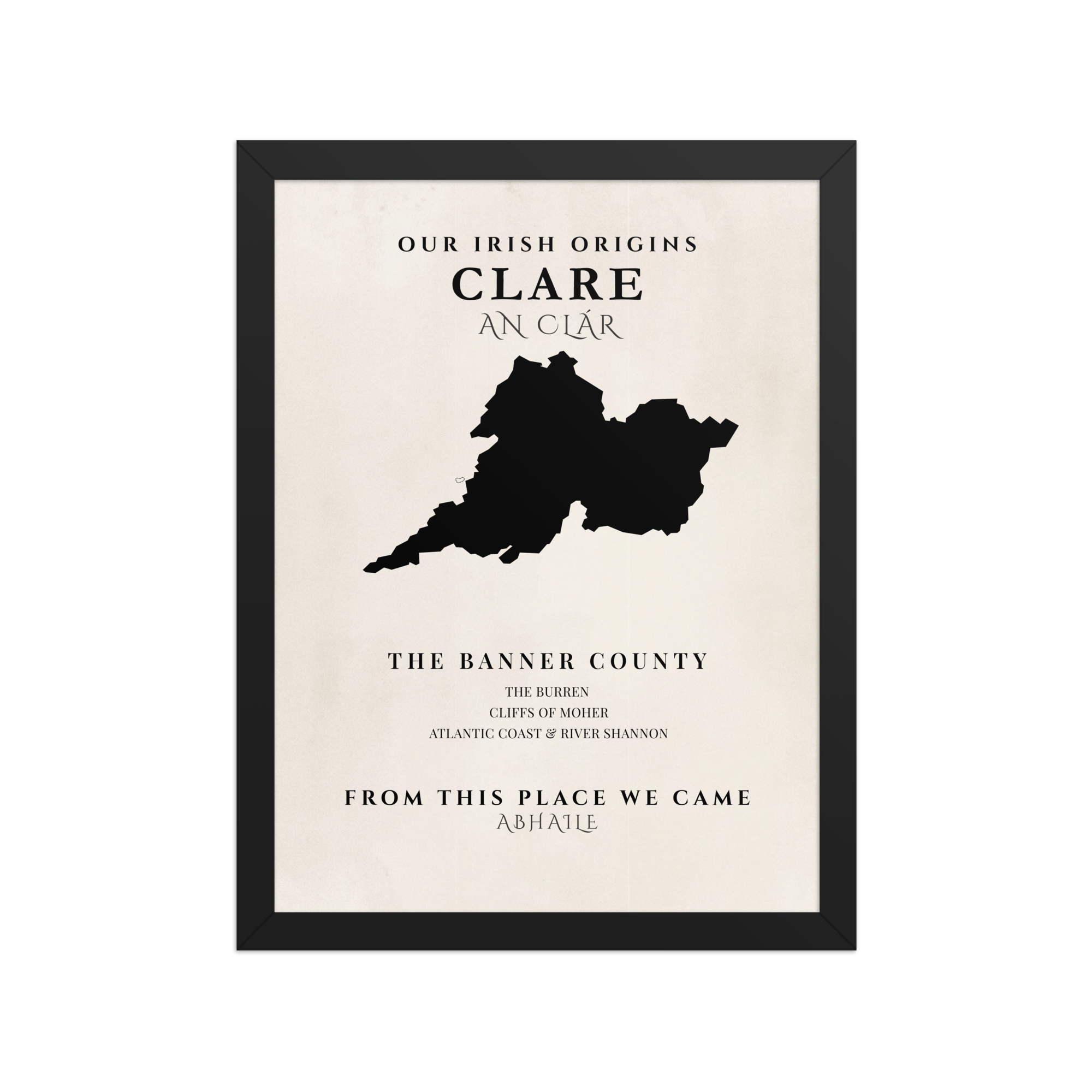 Clare Ireland Print (The Banner County) – Irish County Wall Art Poster