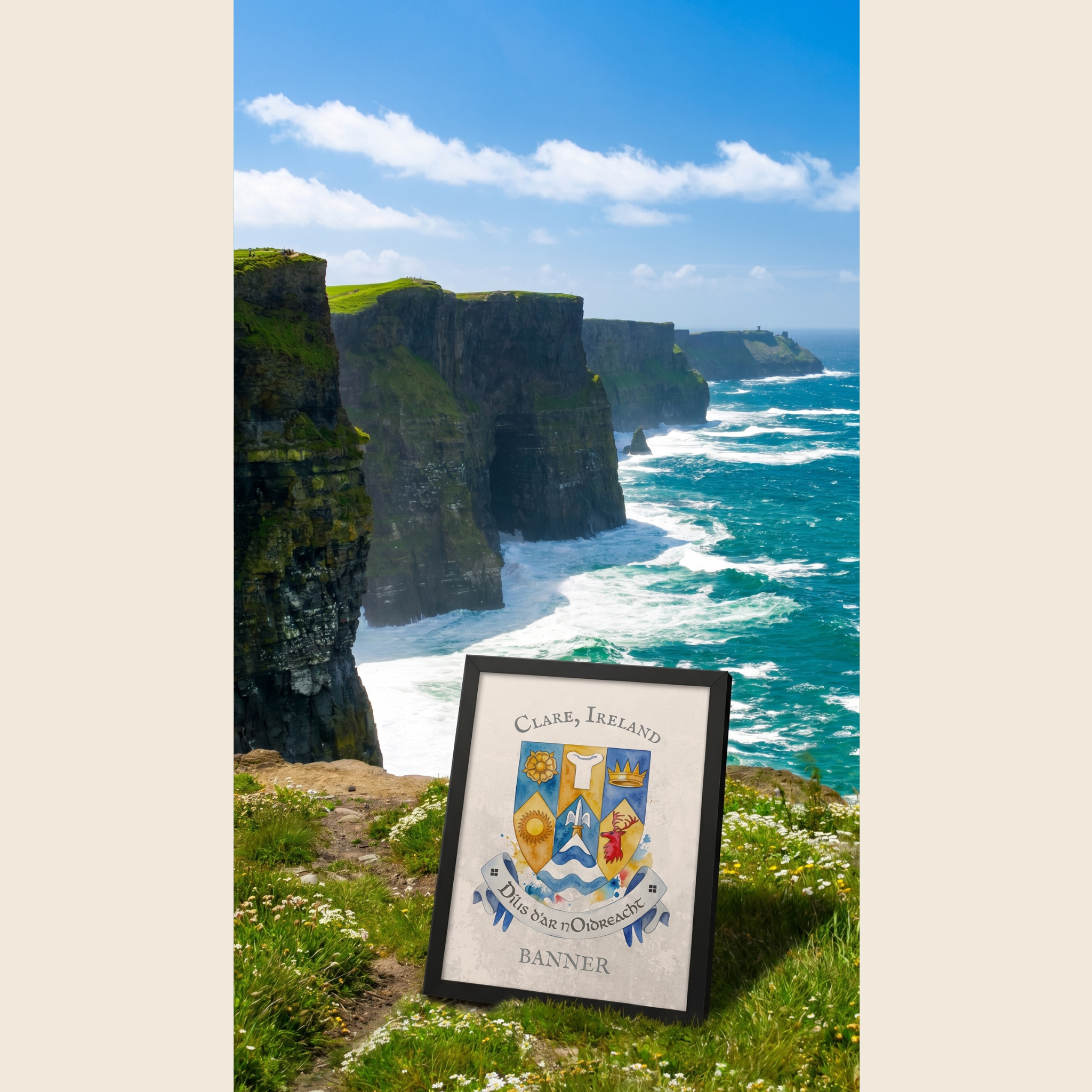 Clare Ireland Crest Print