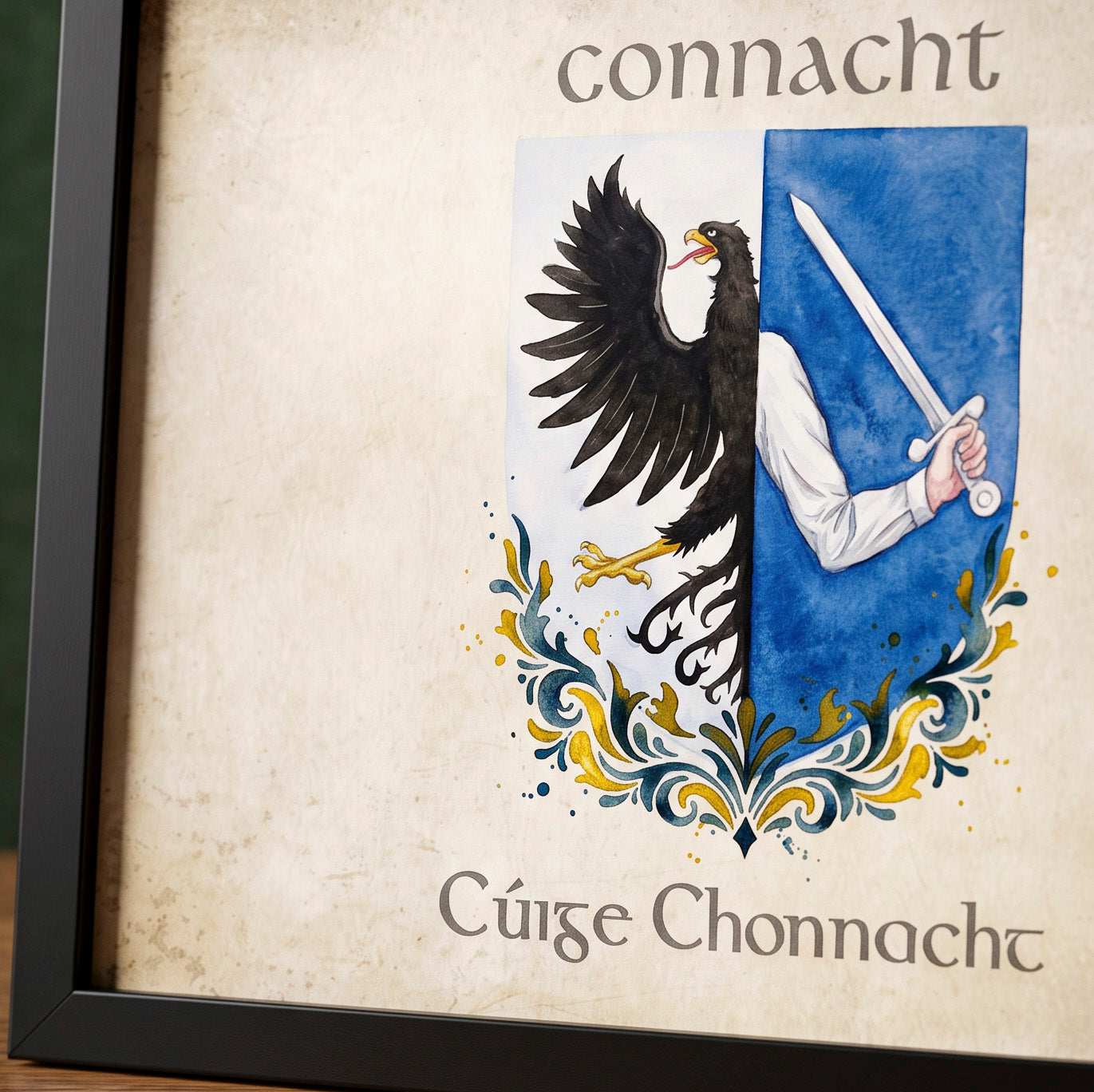 Provence of Connacht Crest - Framed Print