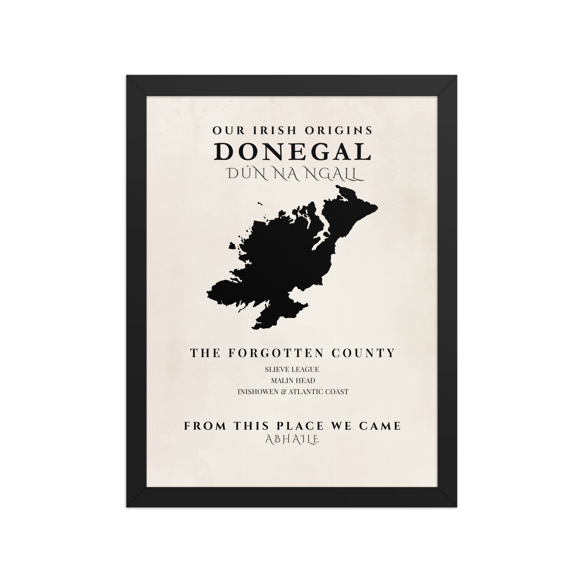 Donegal Ireland Print (The Forgotten County) – Irish County Wall Art Poster