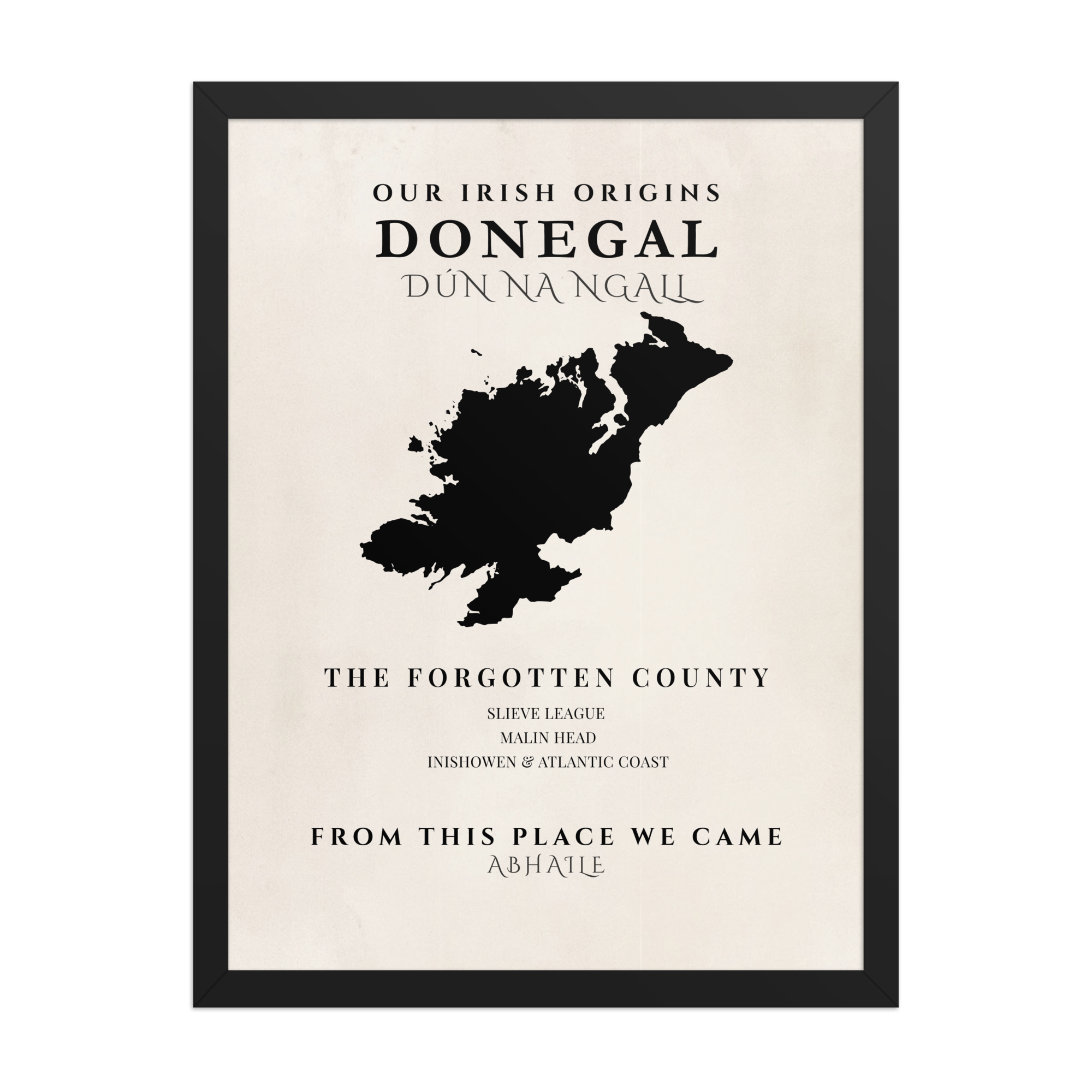 Donegal Ireland Print (The Forgotten County) – Irish County Wall Art Poster