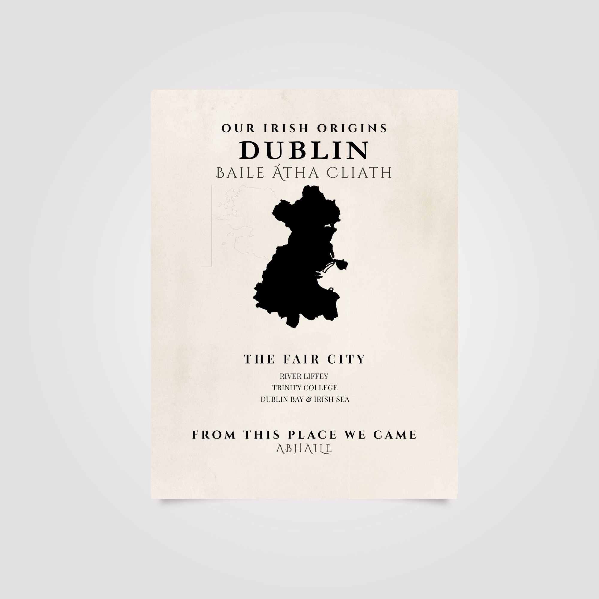 Dublin Origins Print (The Fair City) – Original