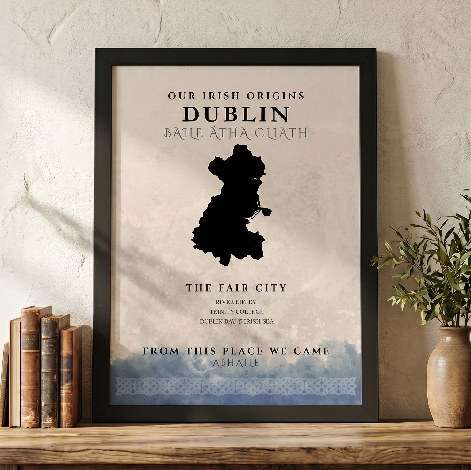 Dublin Origins Celtic Motif Print (The Fair City)