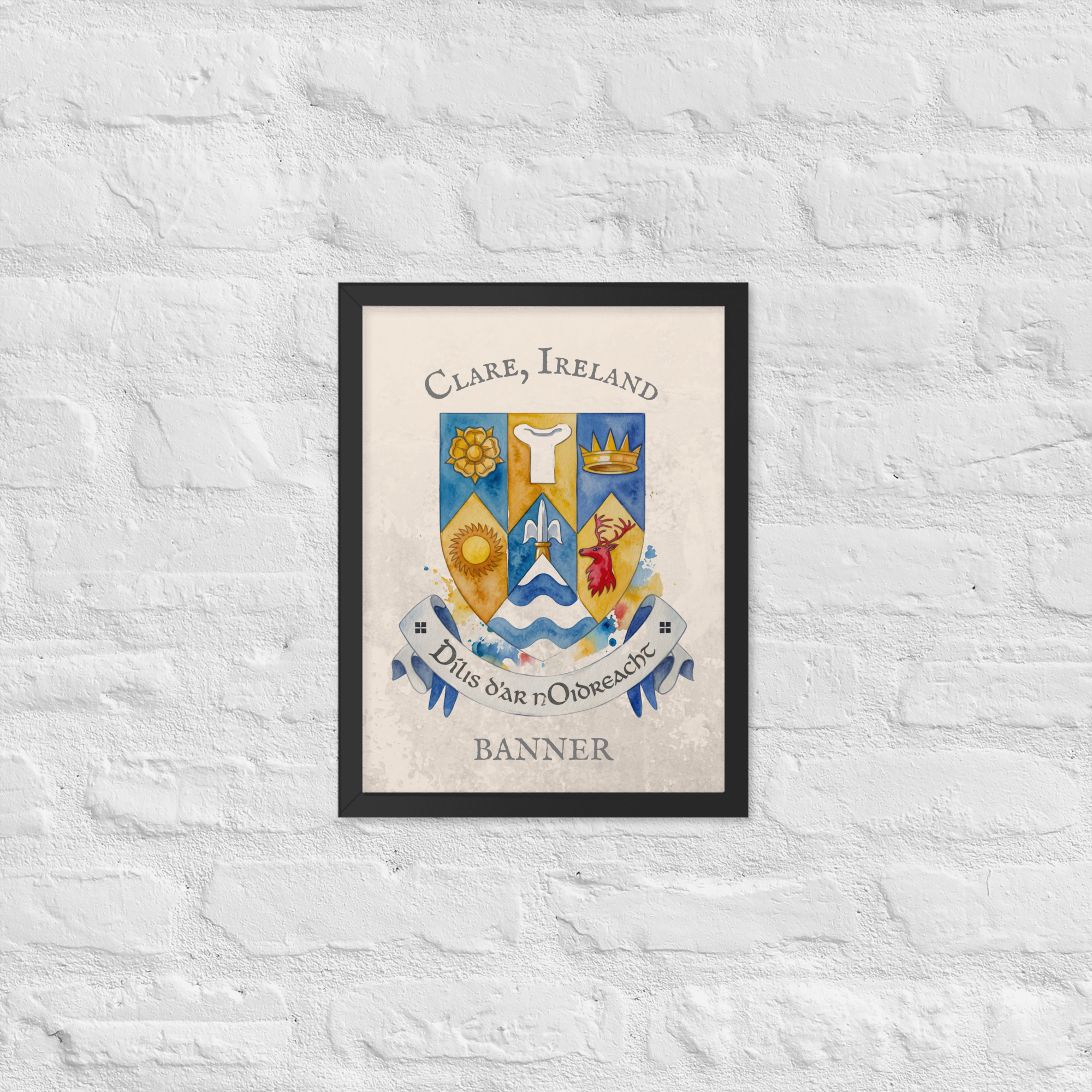 Clare Ireland Crest Print