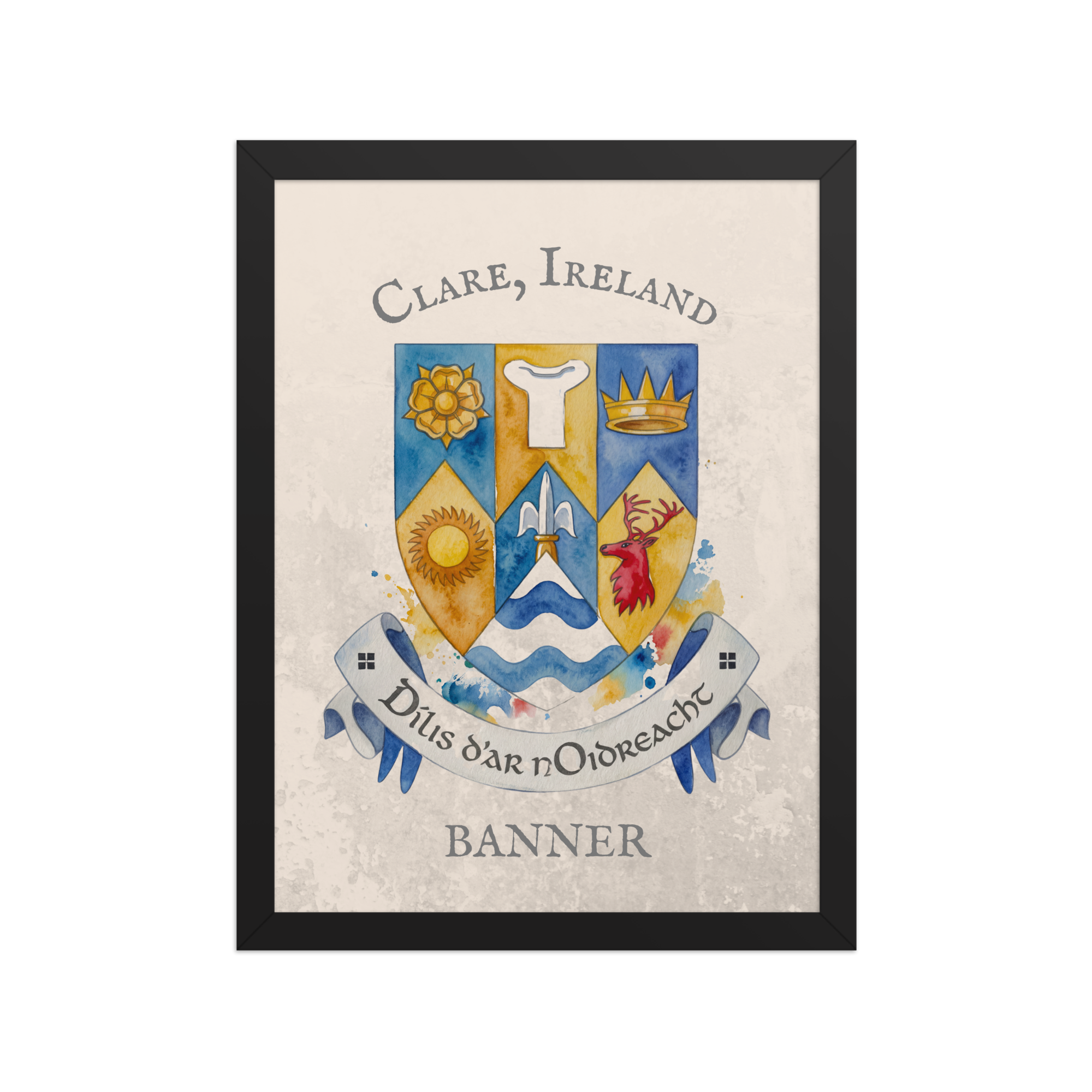Clare Ireland Crest Print