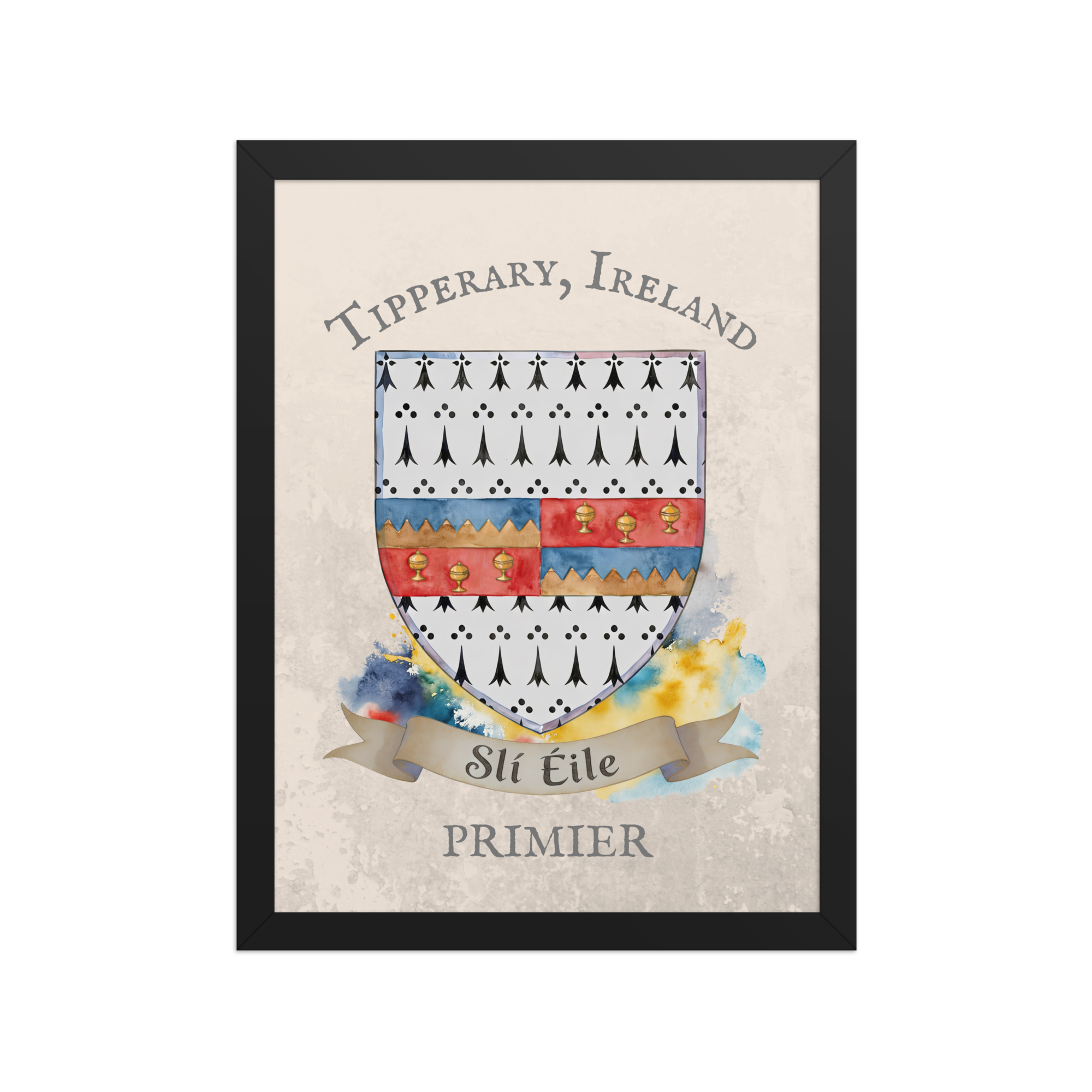 Tipperary Ireland Crest Print