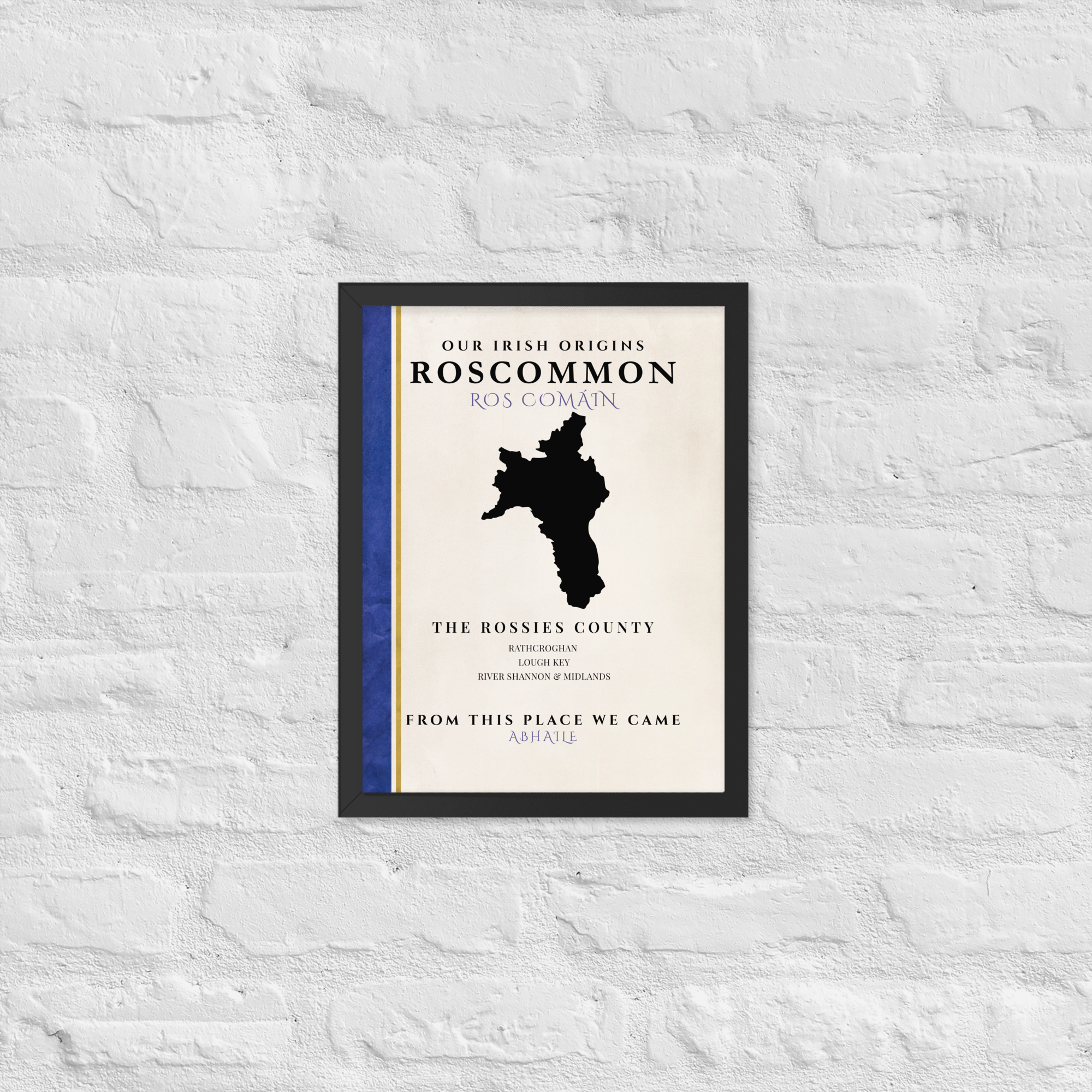 Roscommon Origins Print (The Rossies) — County Colors Edition II