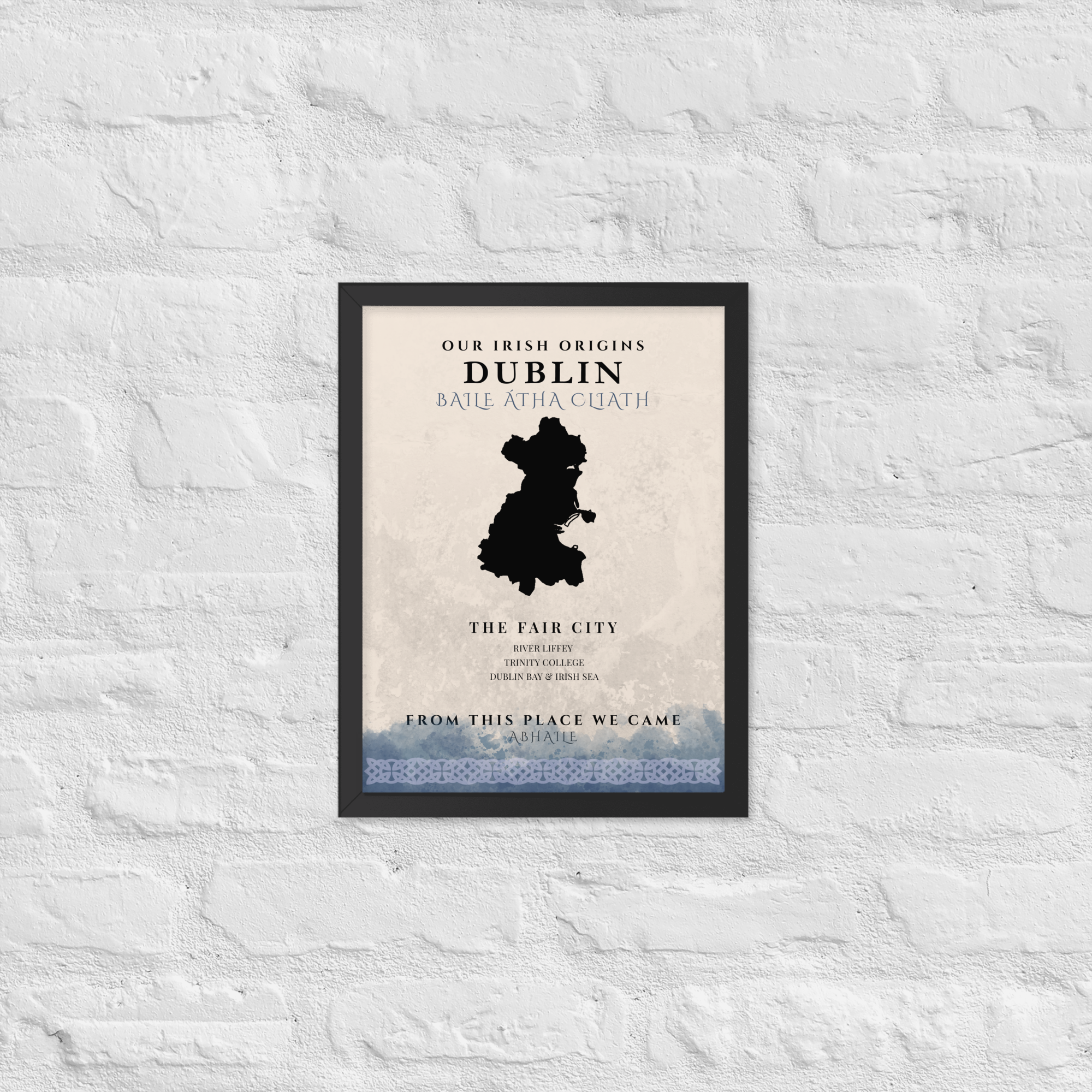 Dublin Origins Print (The Fair City) — County Colors Edition I