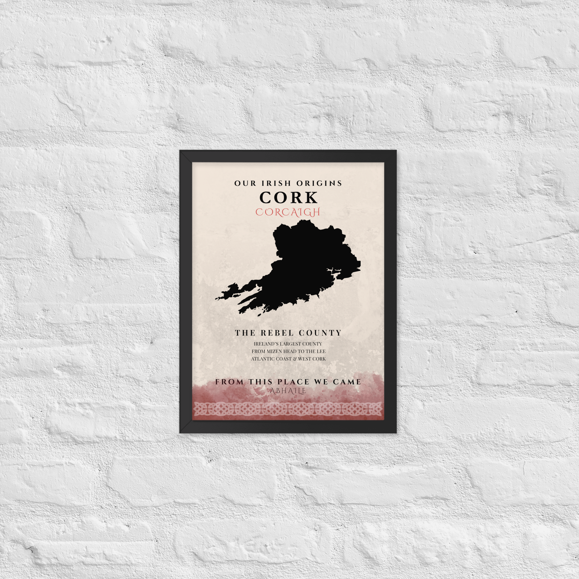 Cork Origins Celtic Motif Print (The Rebels)