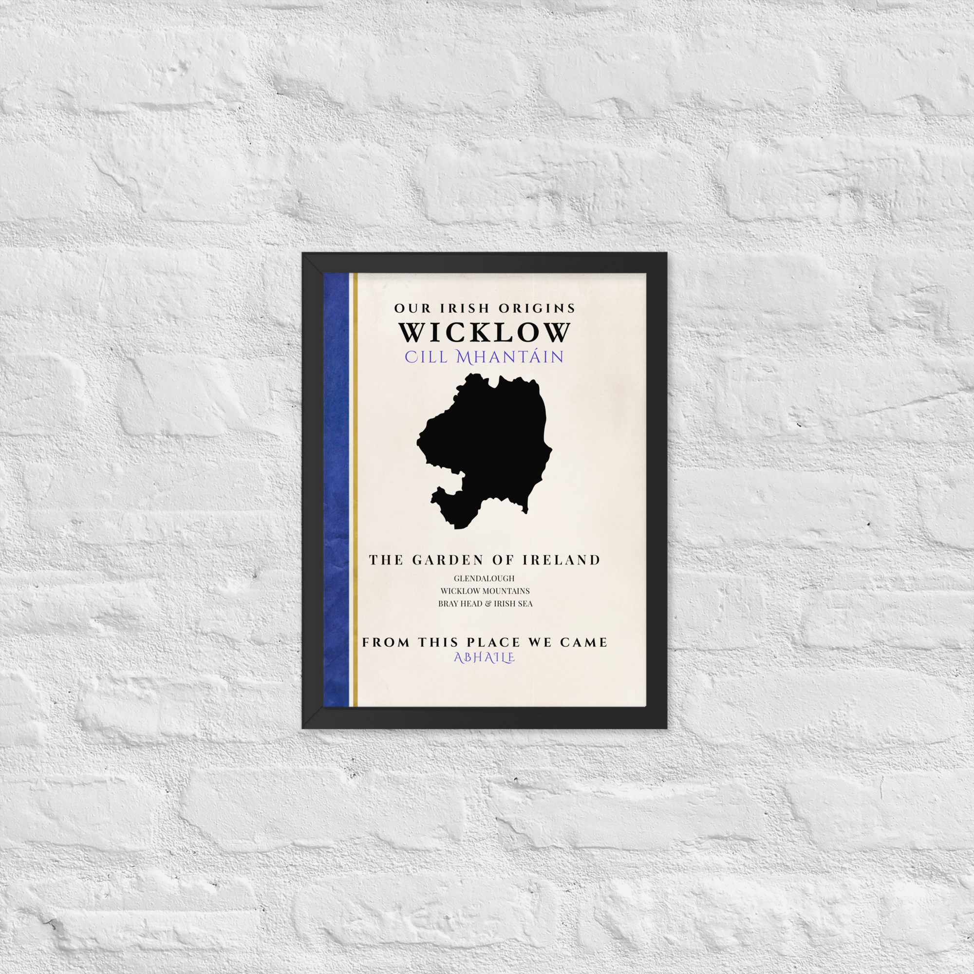 Wicklow Origins County Colors Print (The Garden of Ireland)