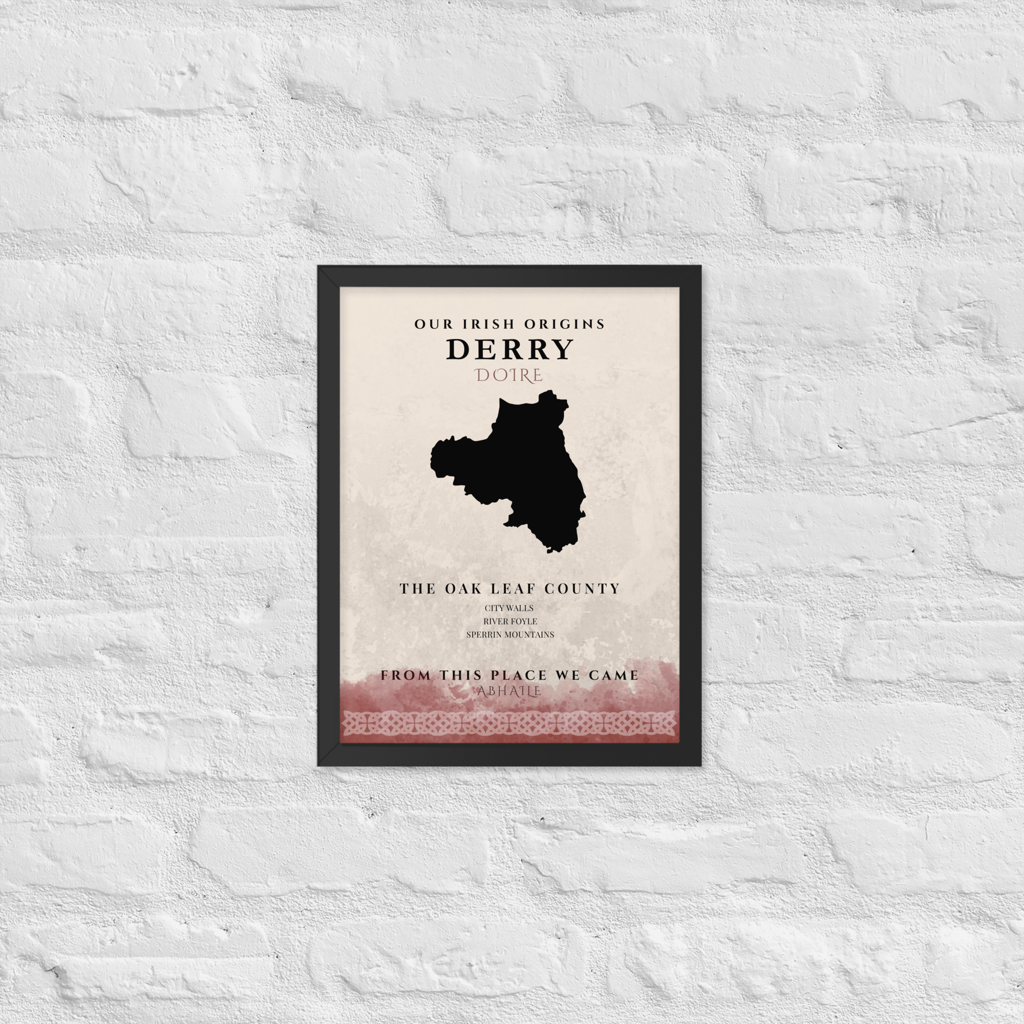Derry Origins Print (The Oak Leaf County) — County Colors Edition I