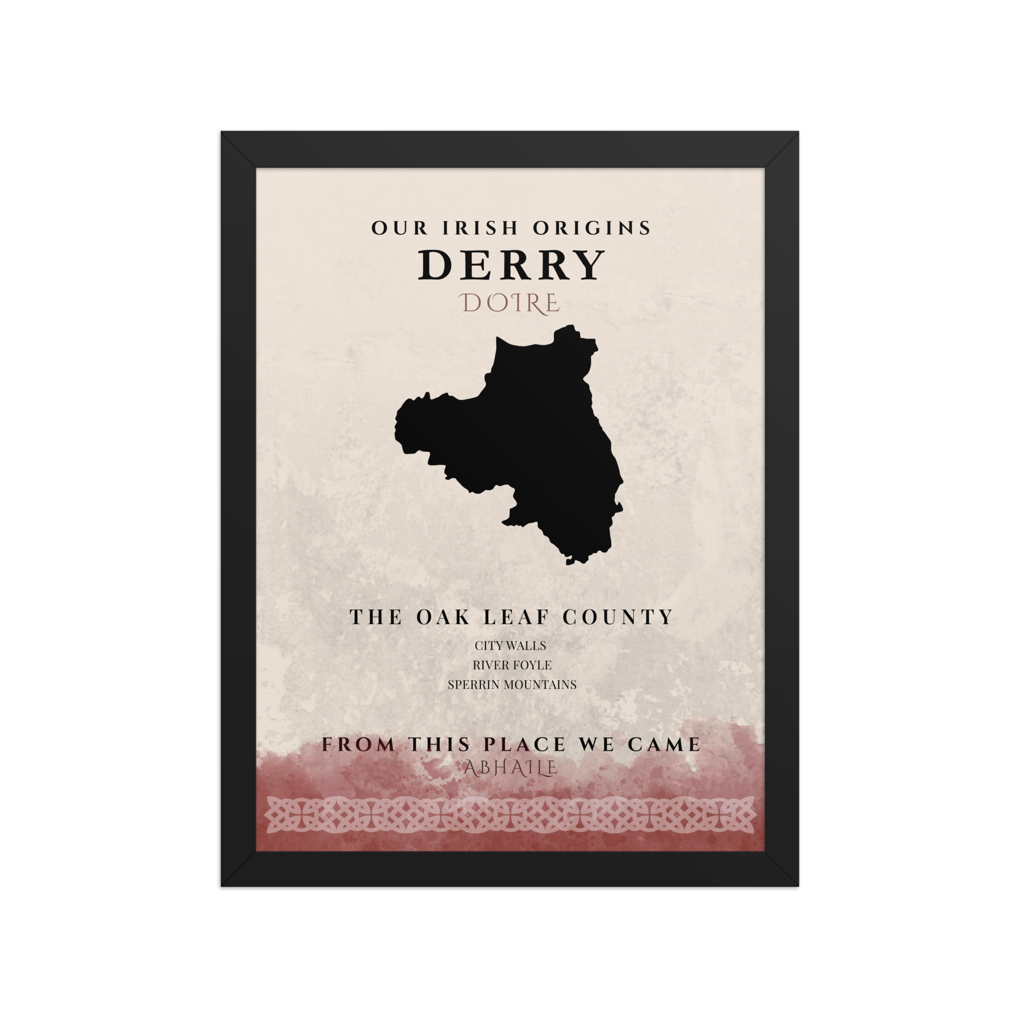 Derry Origins Print (The Oak Leaf County) — County Colors Edition I