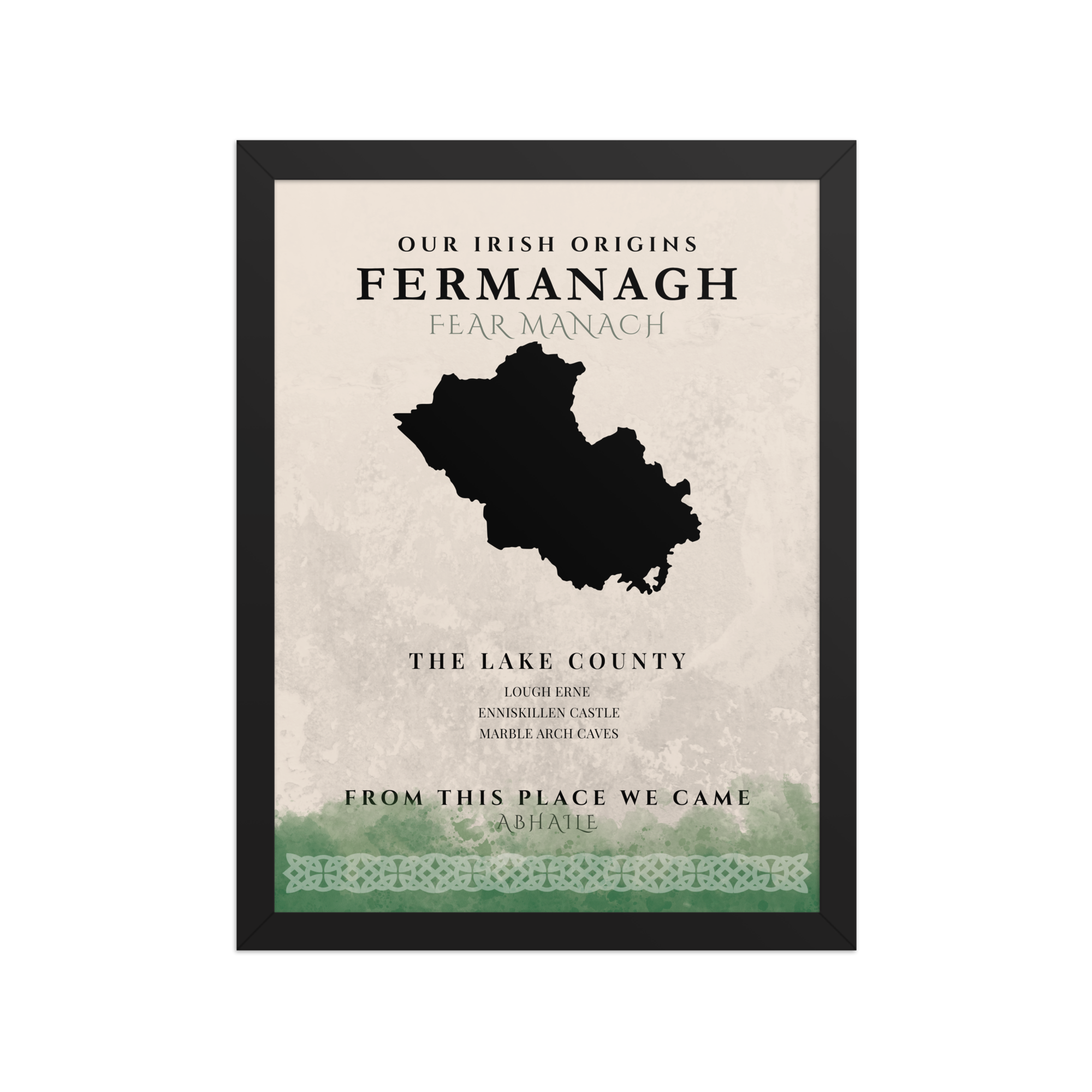 Fermanagh Origins Print (The Lake County) — County Colors Edition I