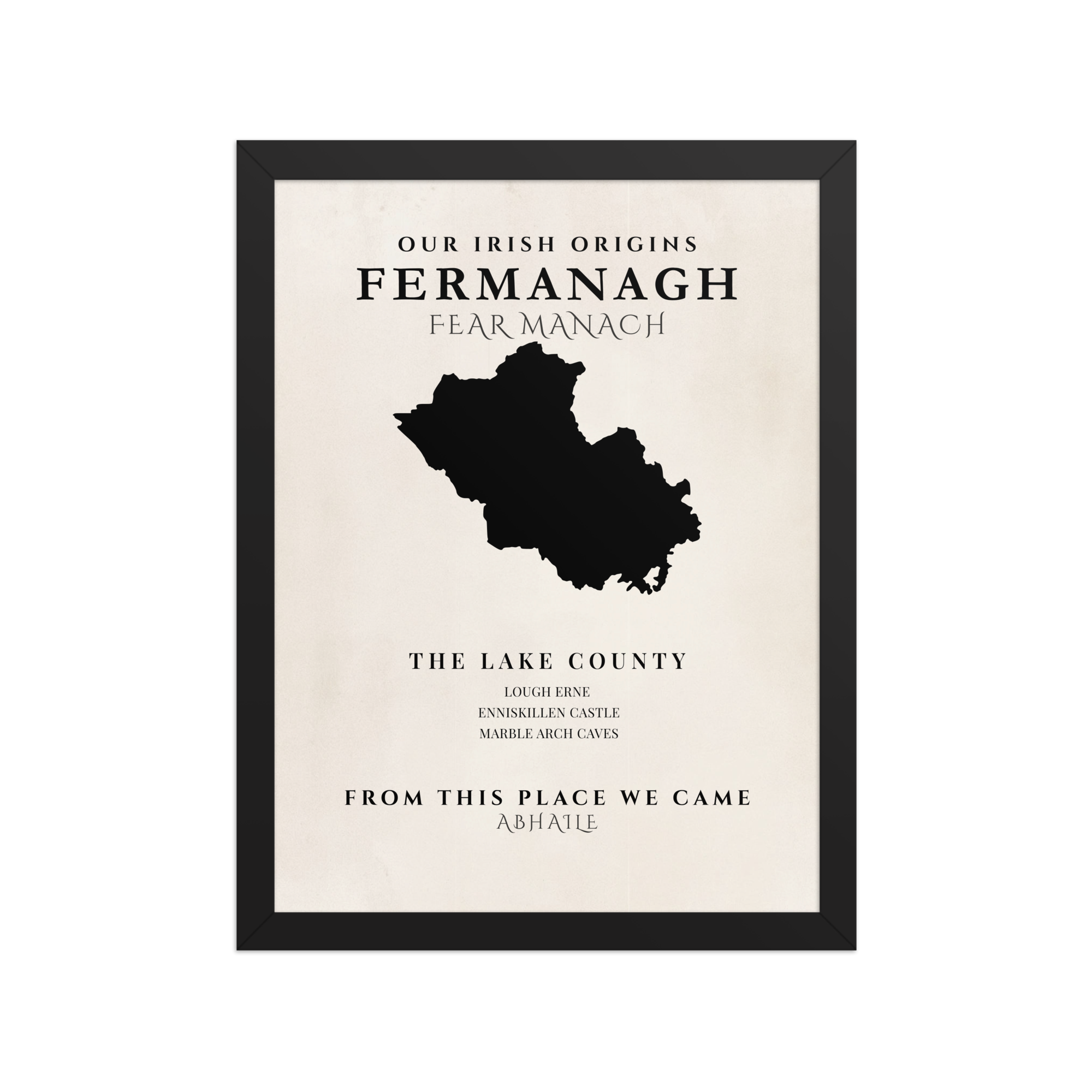 Fermanagh Ireland Print (The Lake County) – Irish County Wall Art Poster
