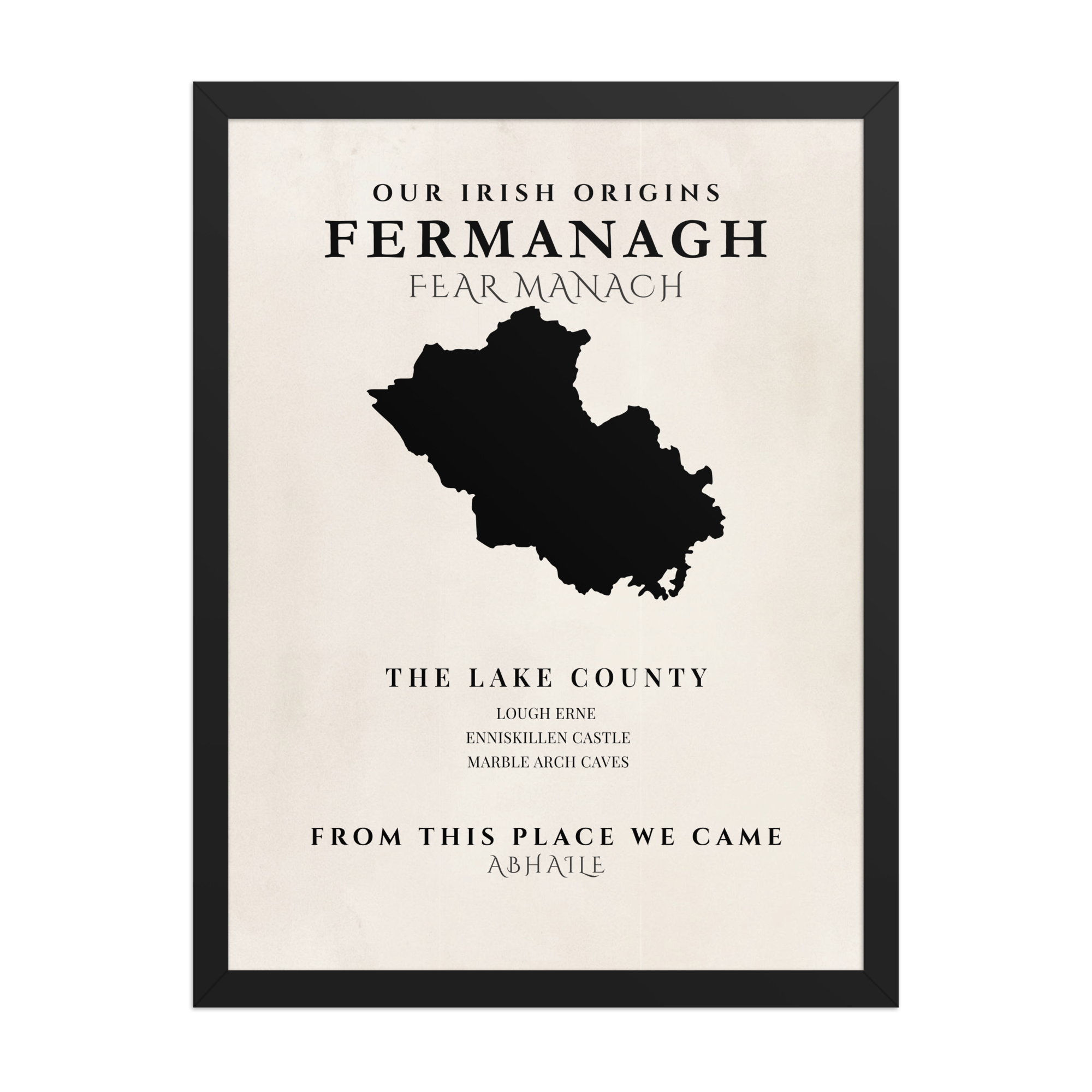Fermanagh Ireland Print (The Lake County) – Irish County Wall Art Poster