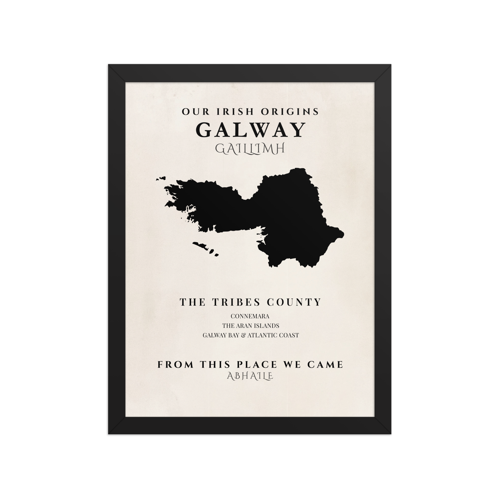 Galway Ireland Print (County of the Tribes) – Irish County Wall Art Poster