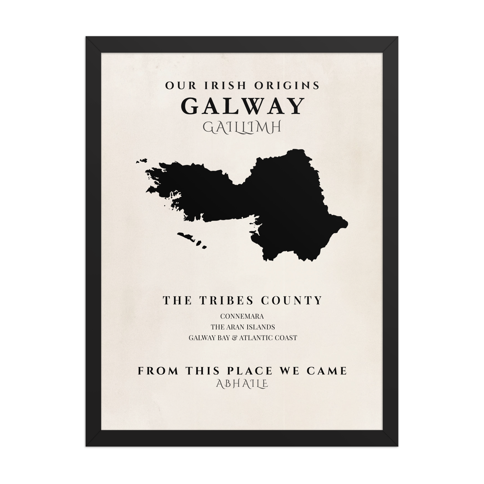 Galway Ireland Print (County of the Tribes) – Irish County Wall Art Poster