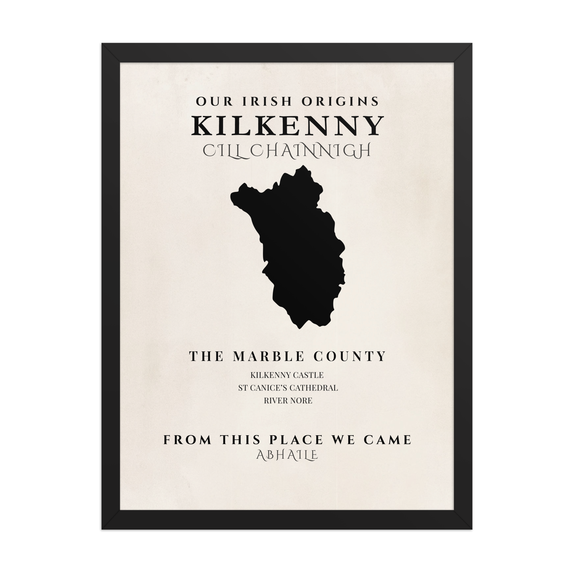 Kilkenny Ireland Print (The Marble County) – Irish County Wall Art Poster
