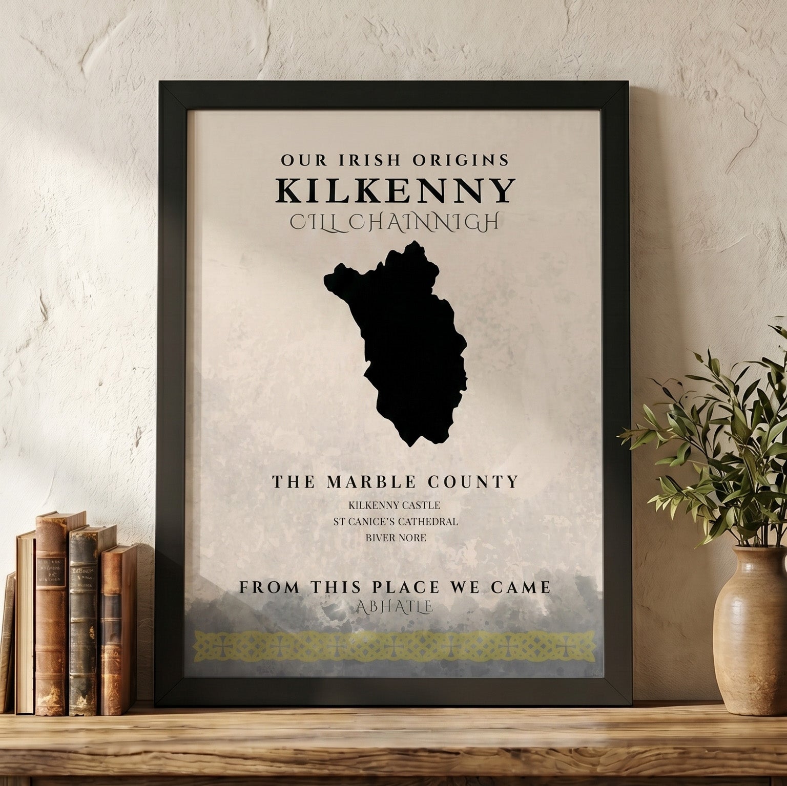 Kilkenny Origins Celtic Motif Print (The Marble County)