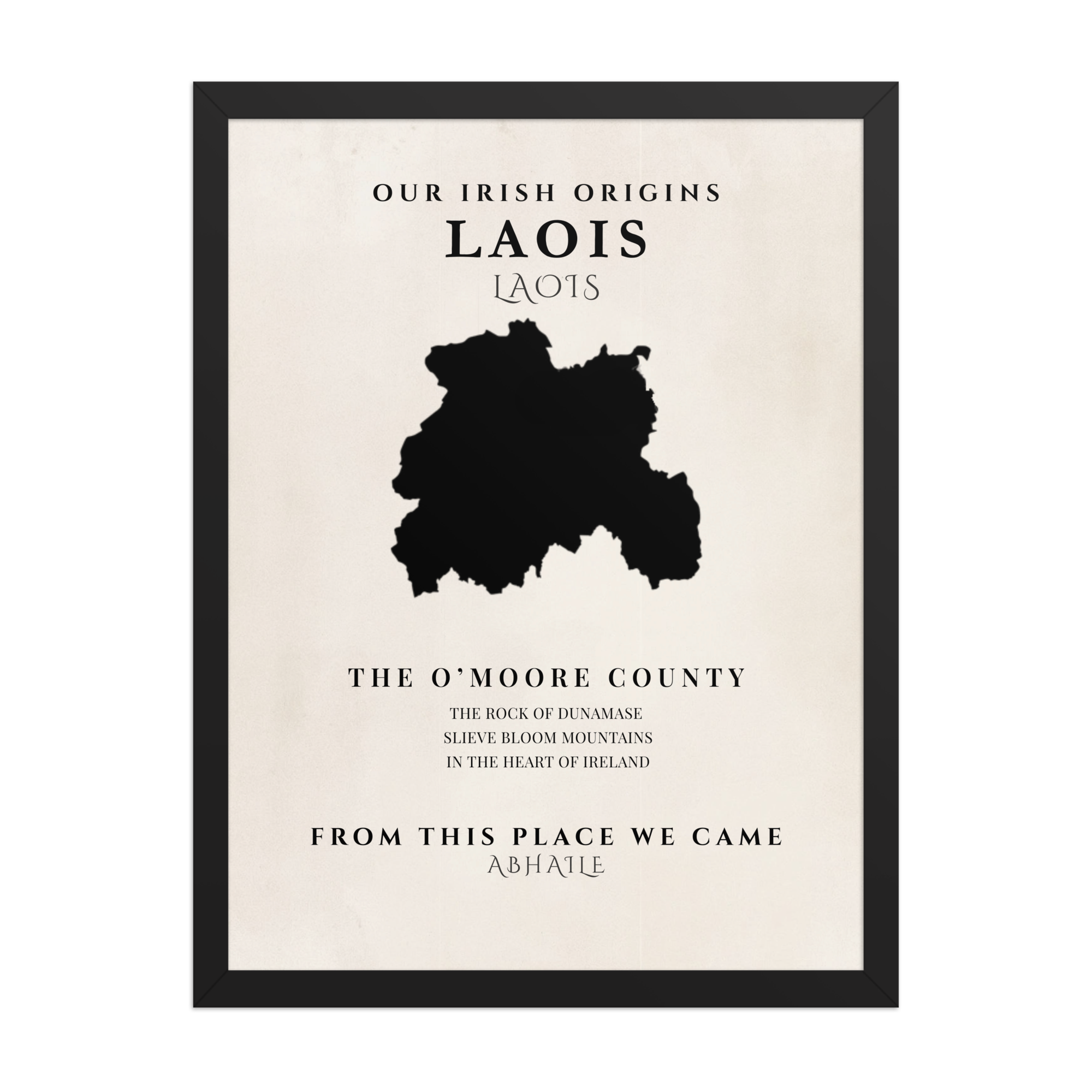 Laois Ireland Print (The O'Moore County) – Irish County Wall Art Poster