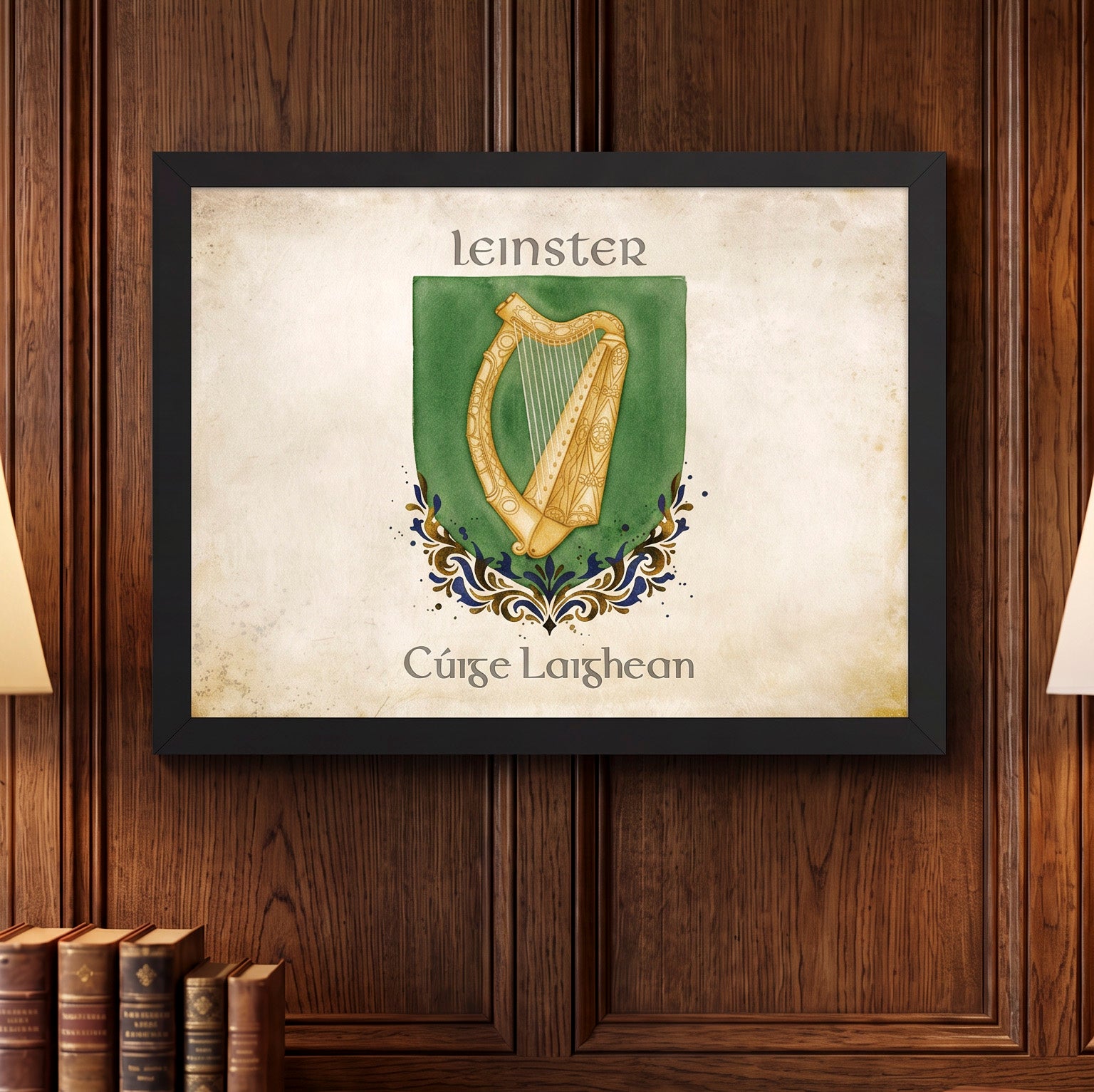 Provence of Leinster Crest - Framed Print