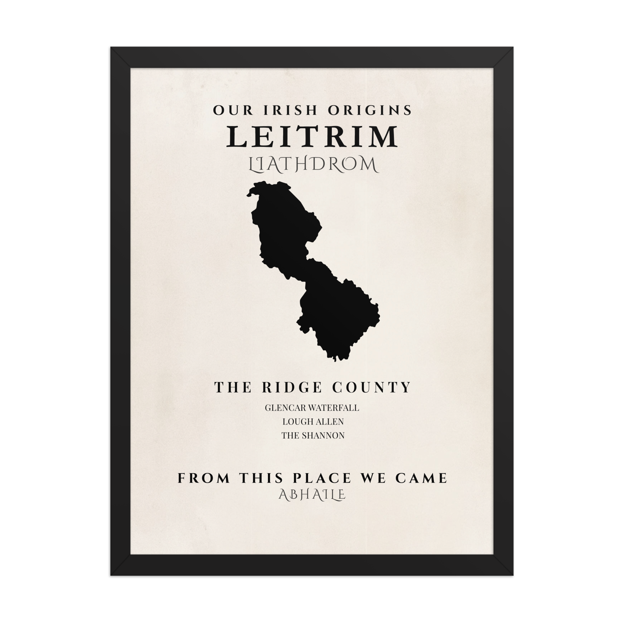 Leitrim Ireland Print (The Ridge County) – Irish County Wall Art Poster
